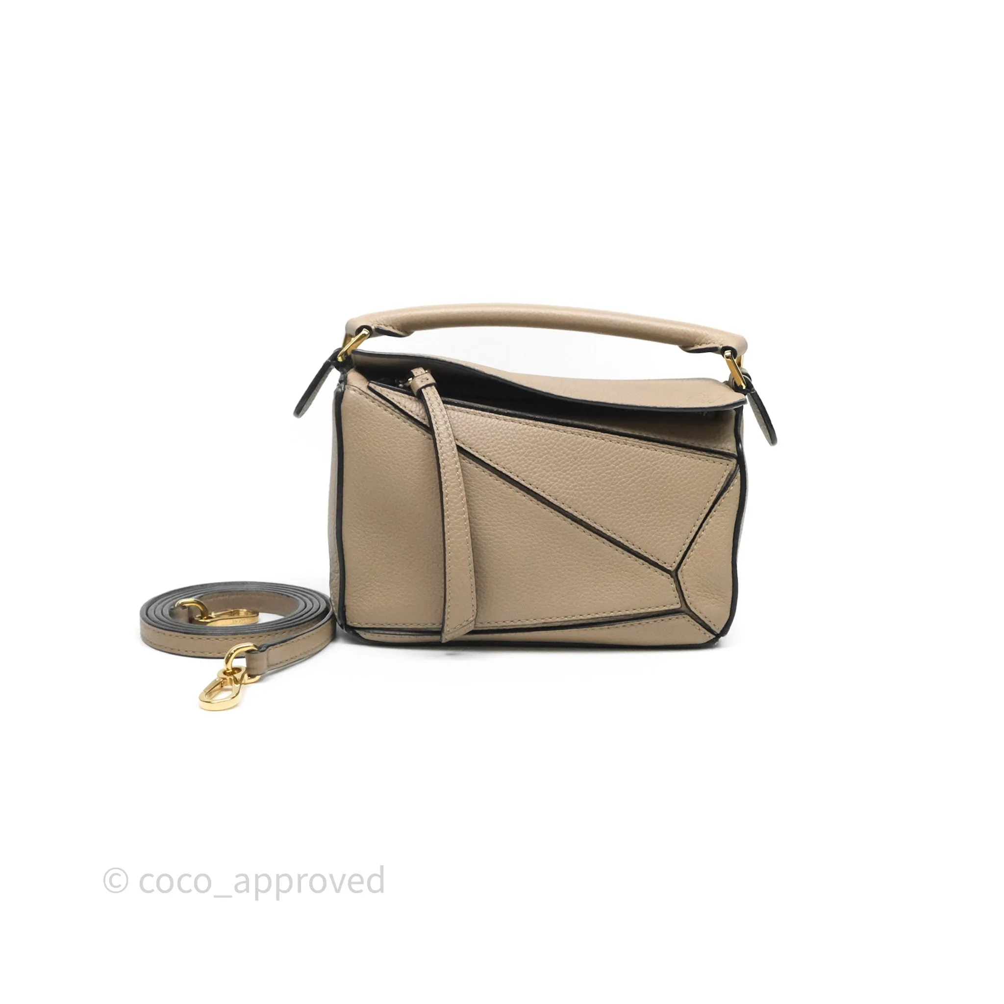 Loewe Mini Puzzle Bag Beige Calfskin