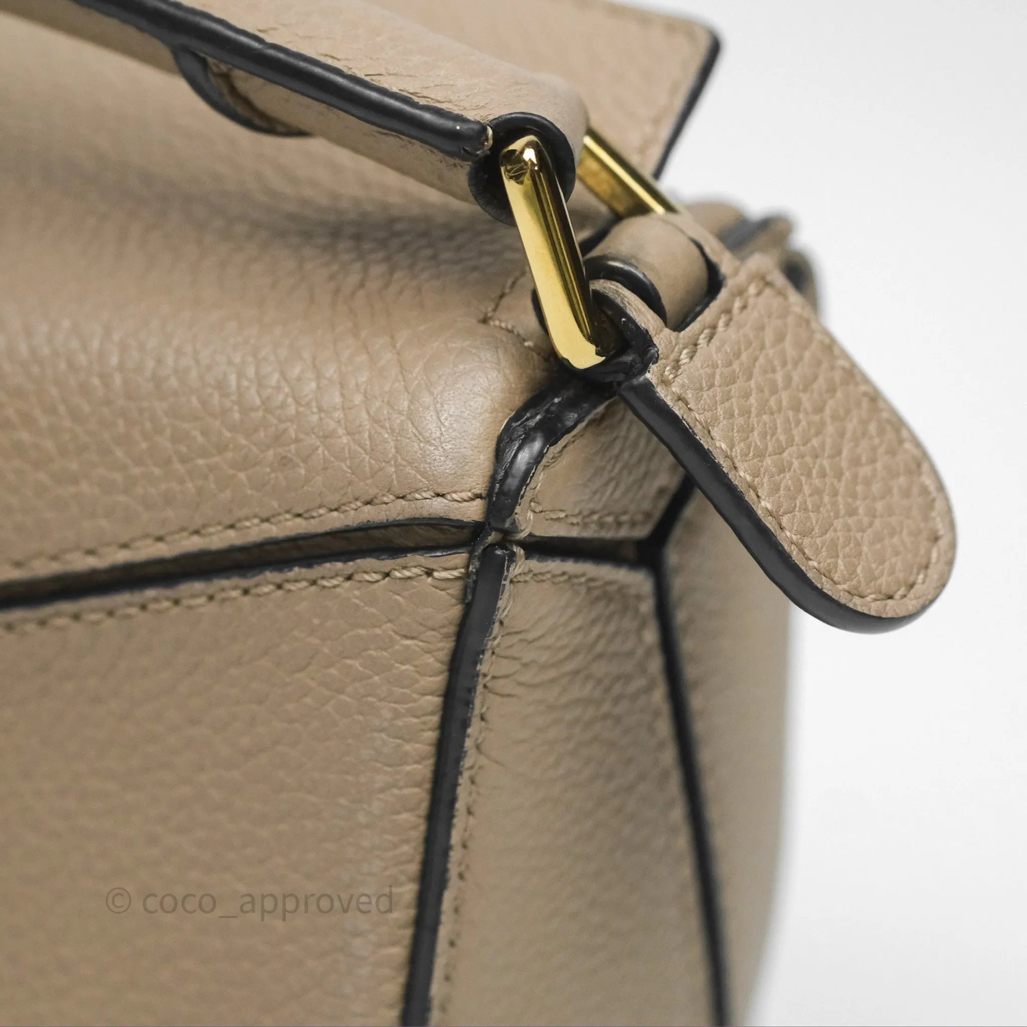 Loewe Mini Puzzle Bag Beige Calfskin