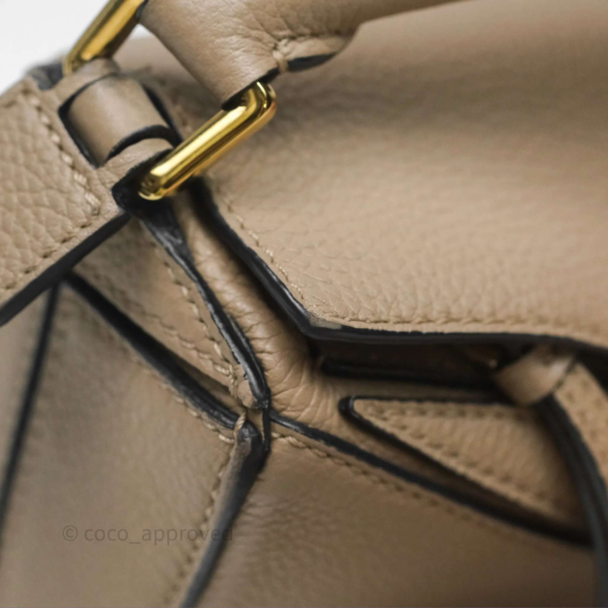 Loewe Mini Puzzle Bag Beige Calfskin