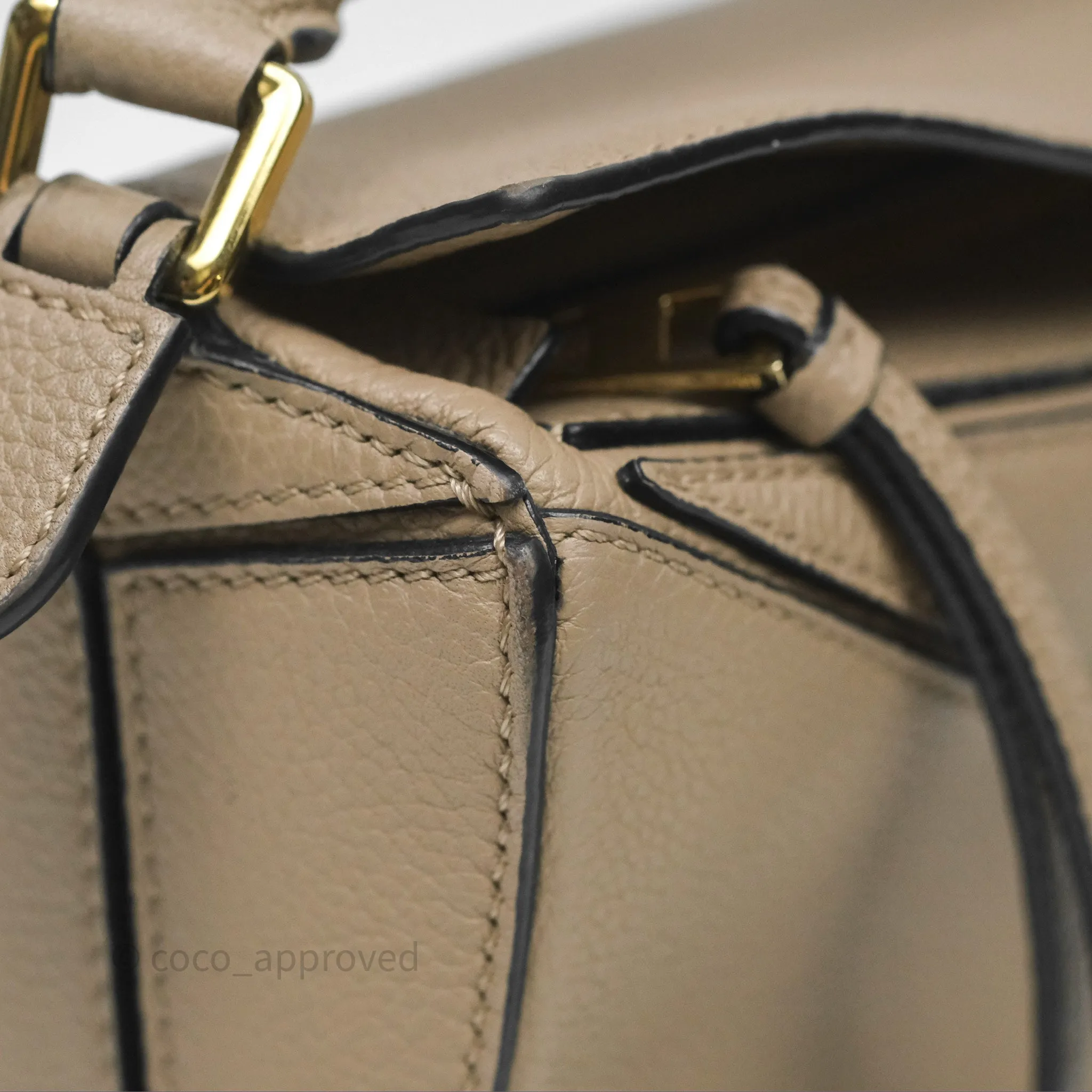 Loewe Mini Puzzle Bag Beige Calfskin