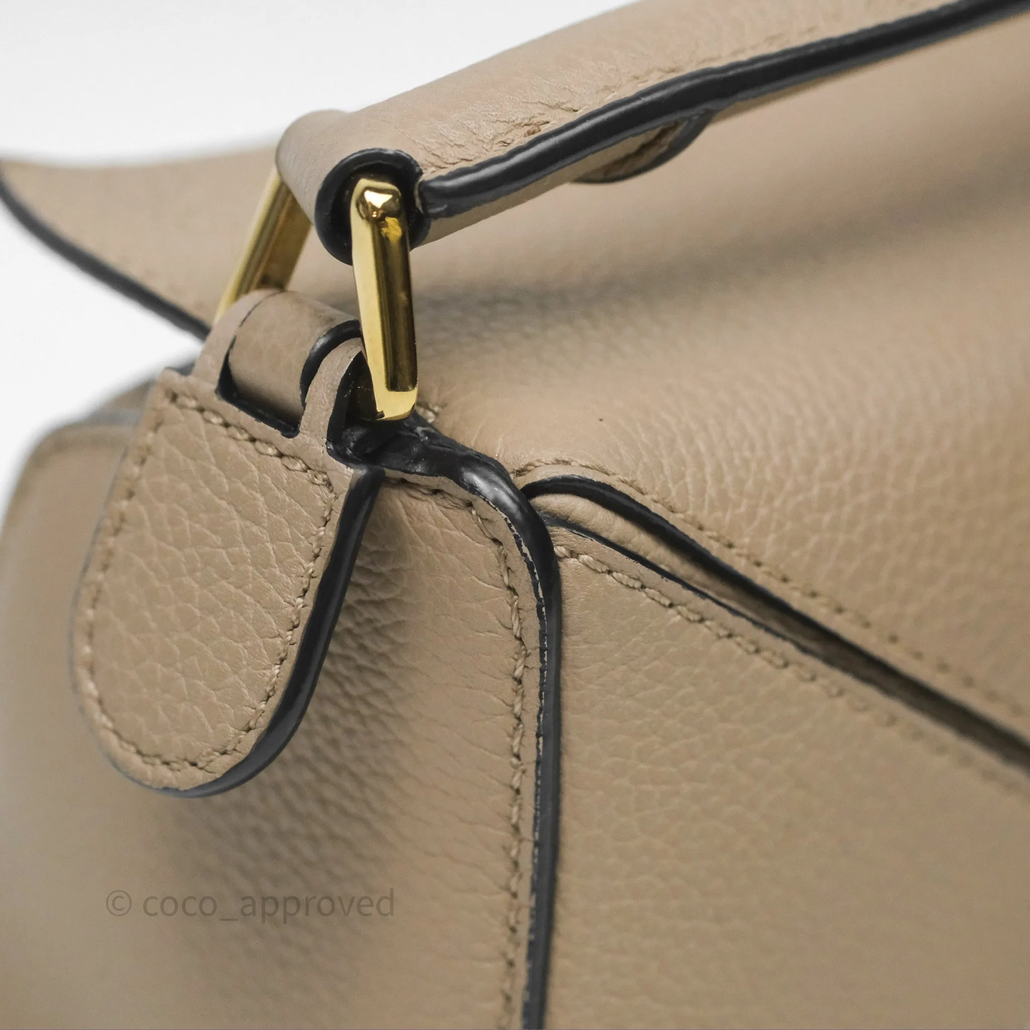Loewe Mini Puzzle Bag Beige Calfskin