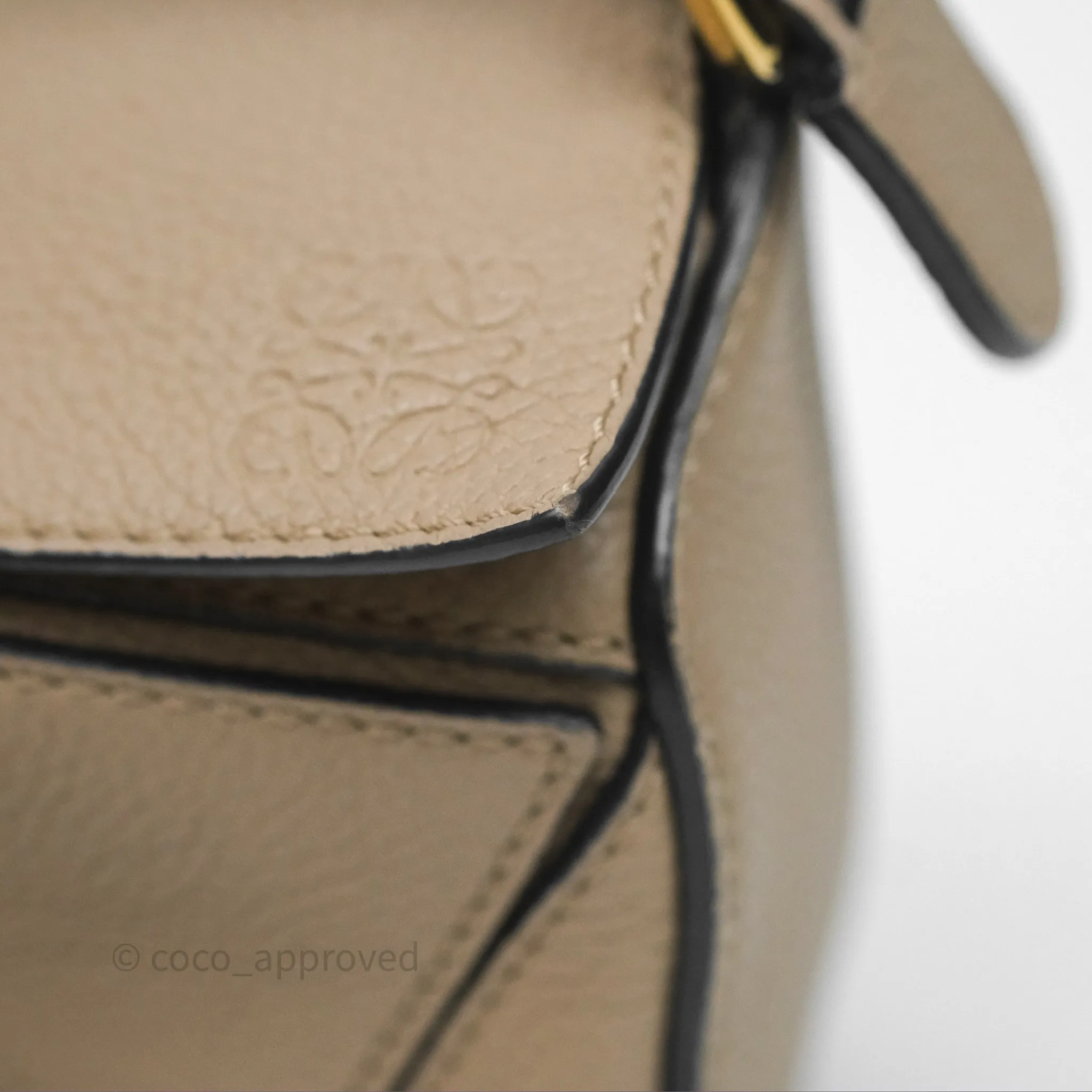 Loewe Mini Puzzle Bag Beige Calfskin