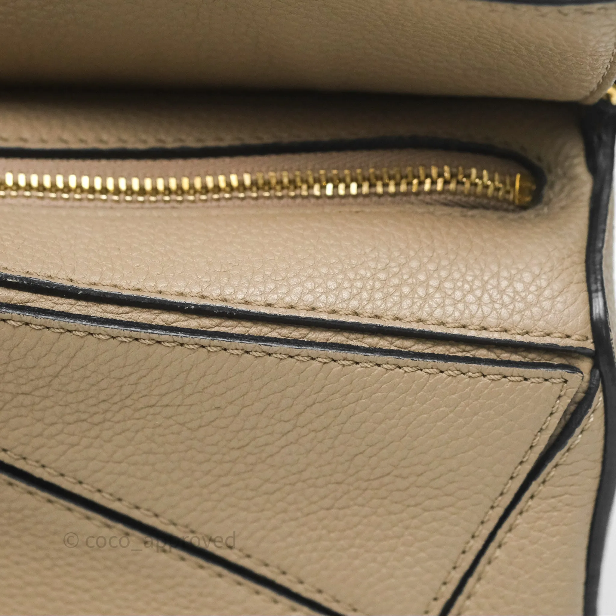 Loewe Mini Puzzle Bag Beige Calfskin