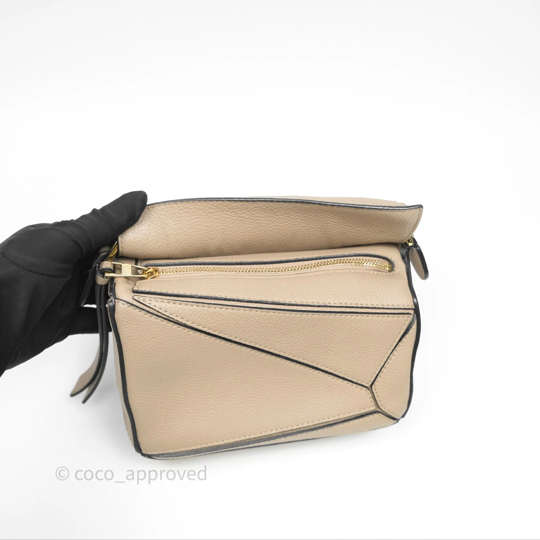 Loewe Mini Puzzle Bag Beige Calfskin