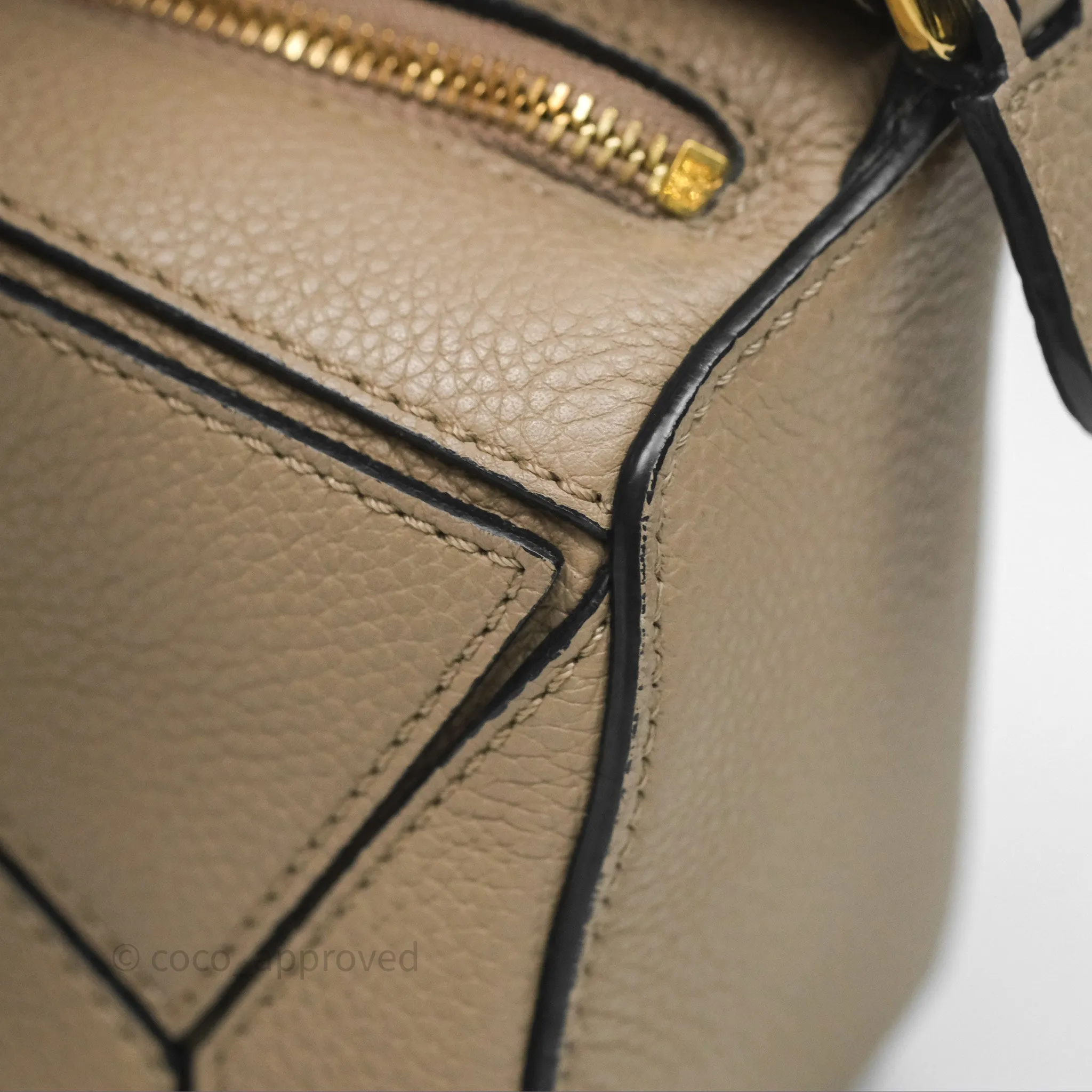 Loewe Mini Puzzle Bag Beige Calfskin