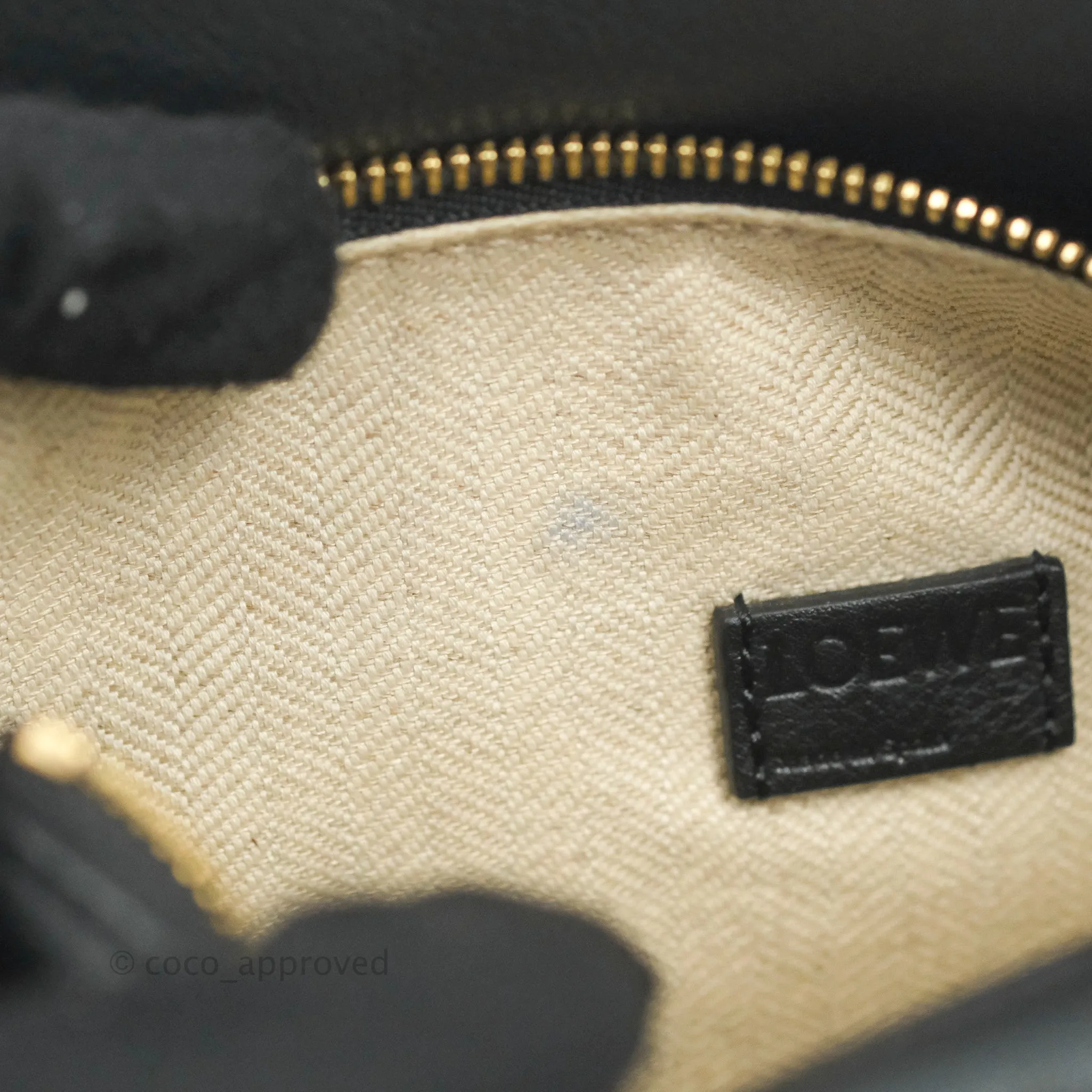 Loewe Mini Puzzle Bag Black/White/Navy Calfskin Gold Hardware