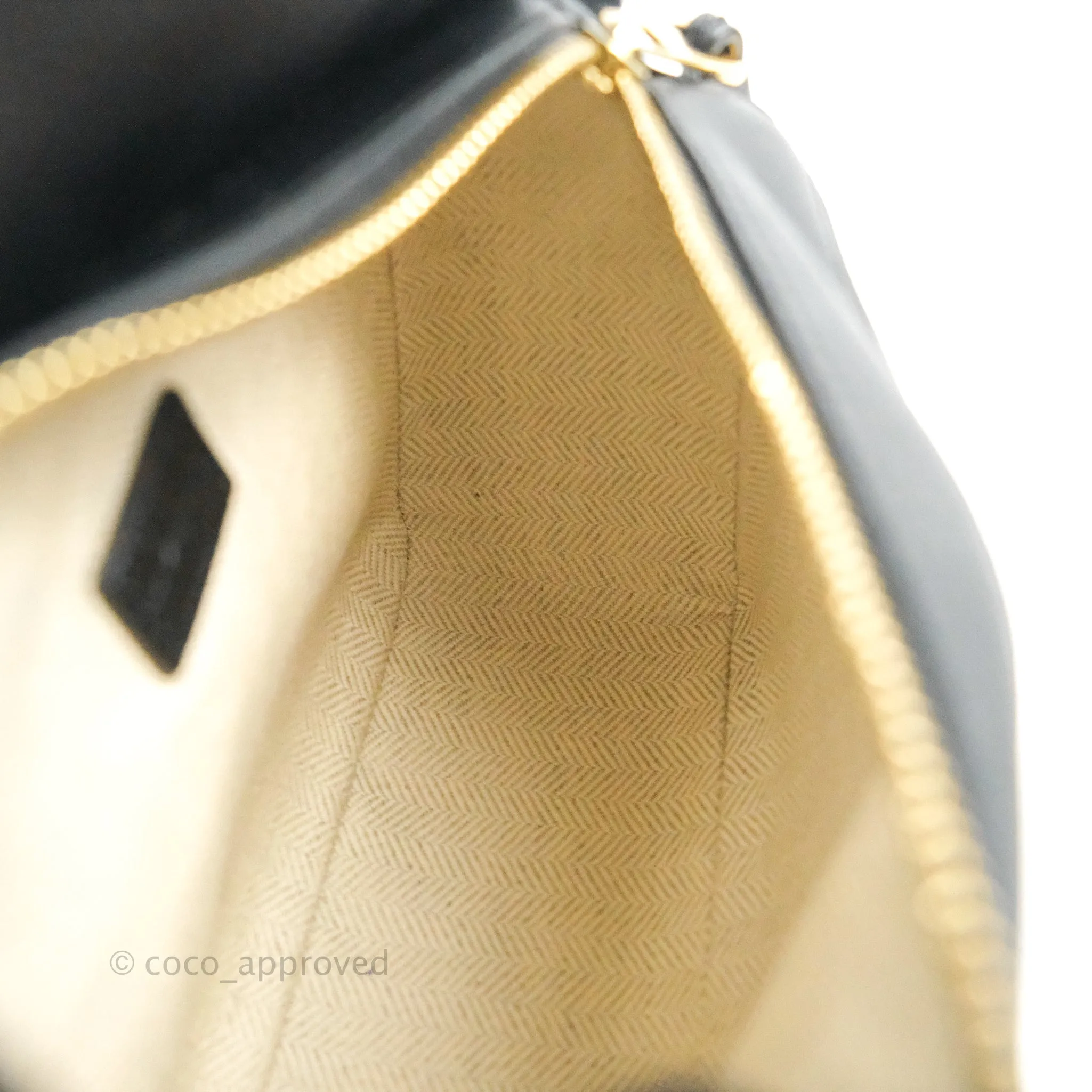Loewe Mini Puzzle Bag Black/White/Navy Calfskin Gold Hardware