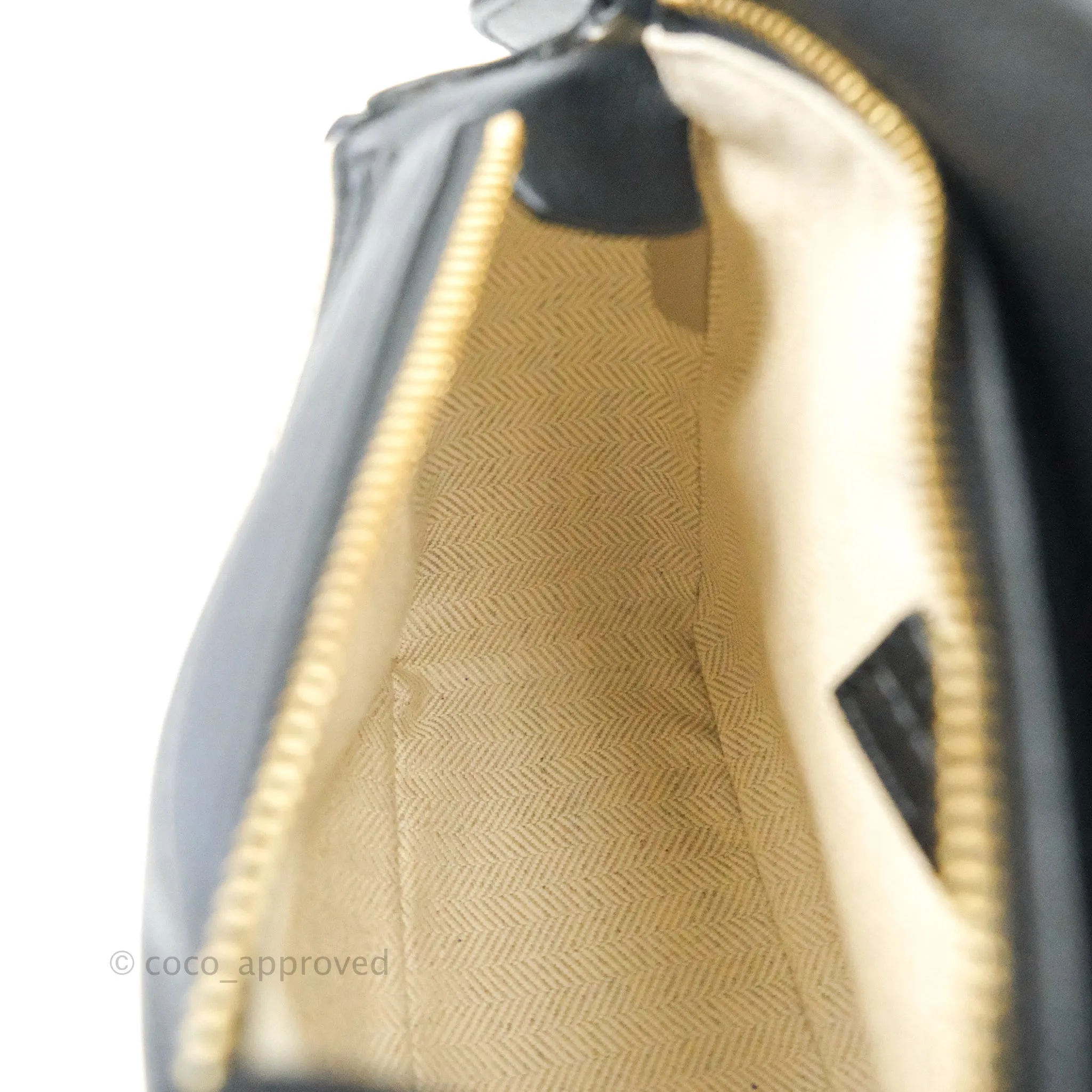 Loewe Mini Puzzle Bag Black/White/Navy Calfskin Gold Hardware