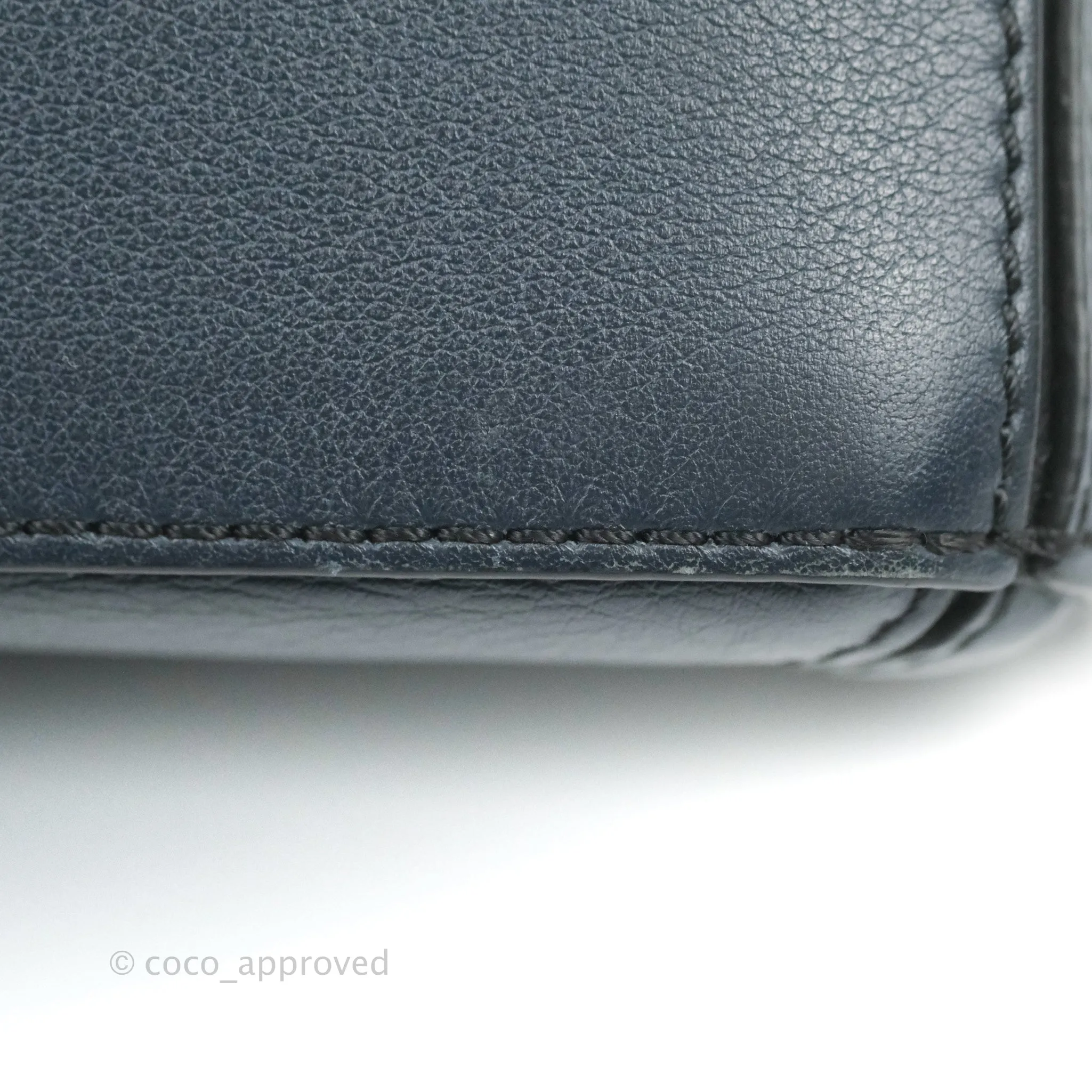 Loewe Mini Puzzle Bag Black/White/Navy Calfskin Gold Hardware