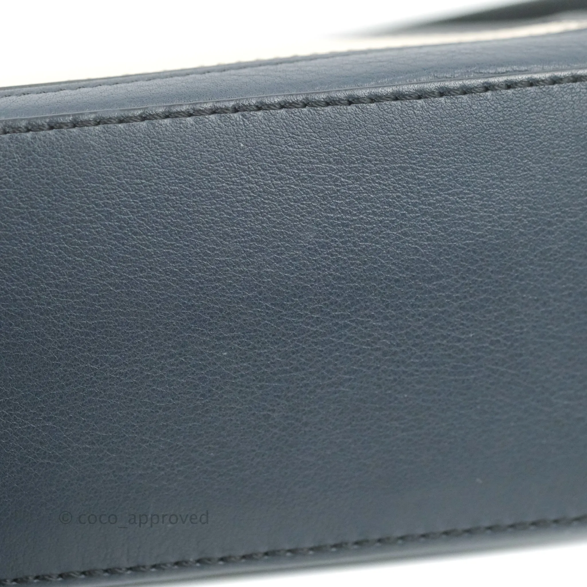 Loewe Mini Puzzle Bag Black/White/Navy Calfskin Gold Hardware