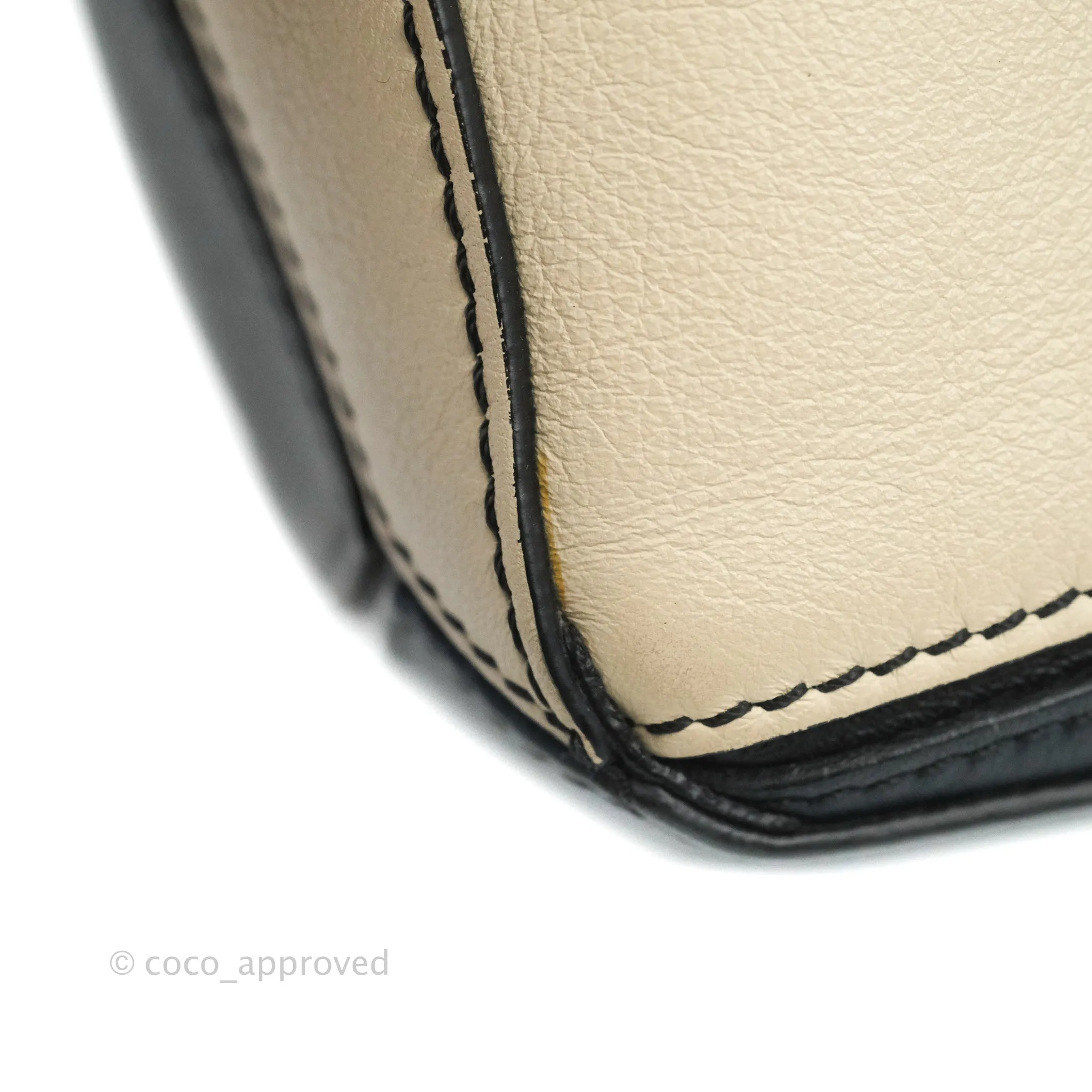 Loewe Mini Puzzle Bag Black/White/Navy Calfskin Gold Hardware