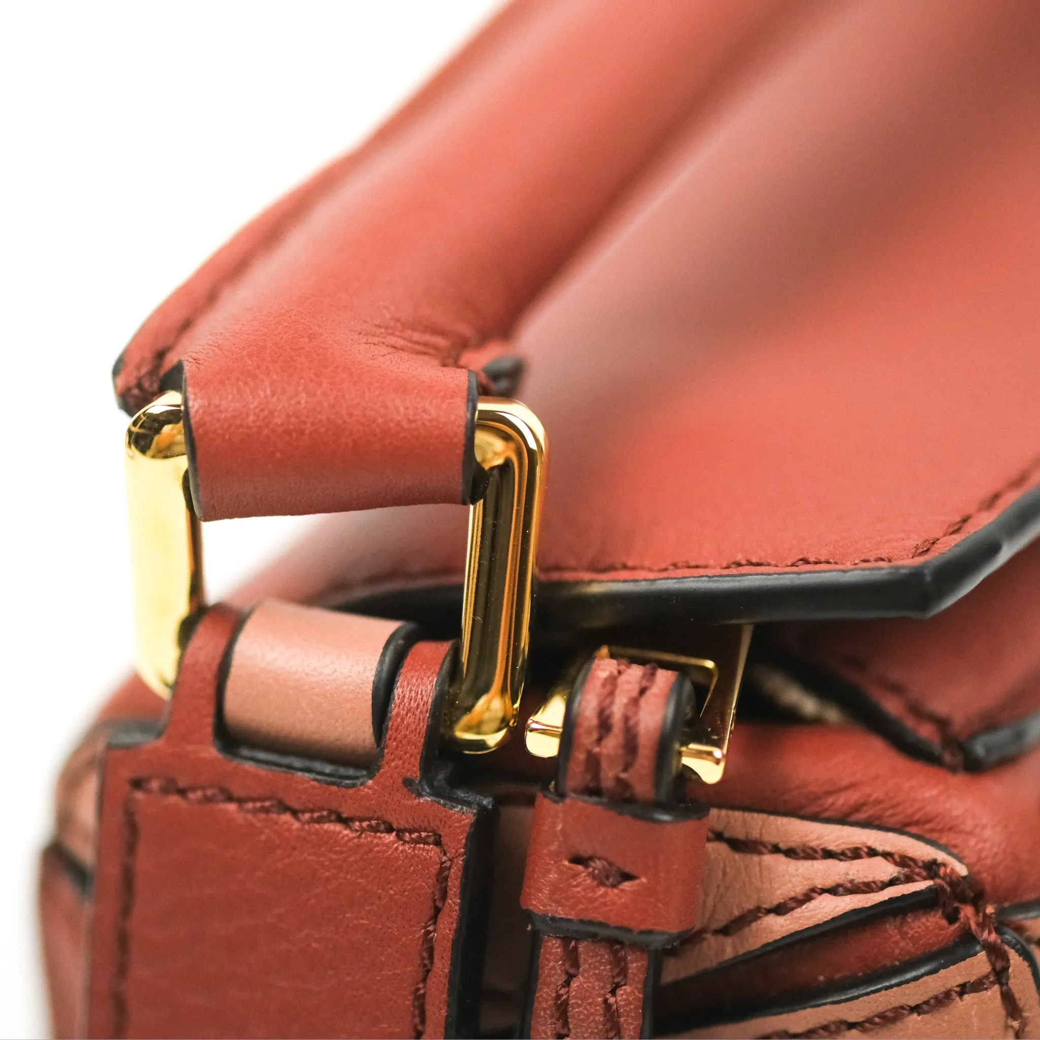Loewe Mini Puzzle Bag Dark Rust/Dark Purple Calfskin