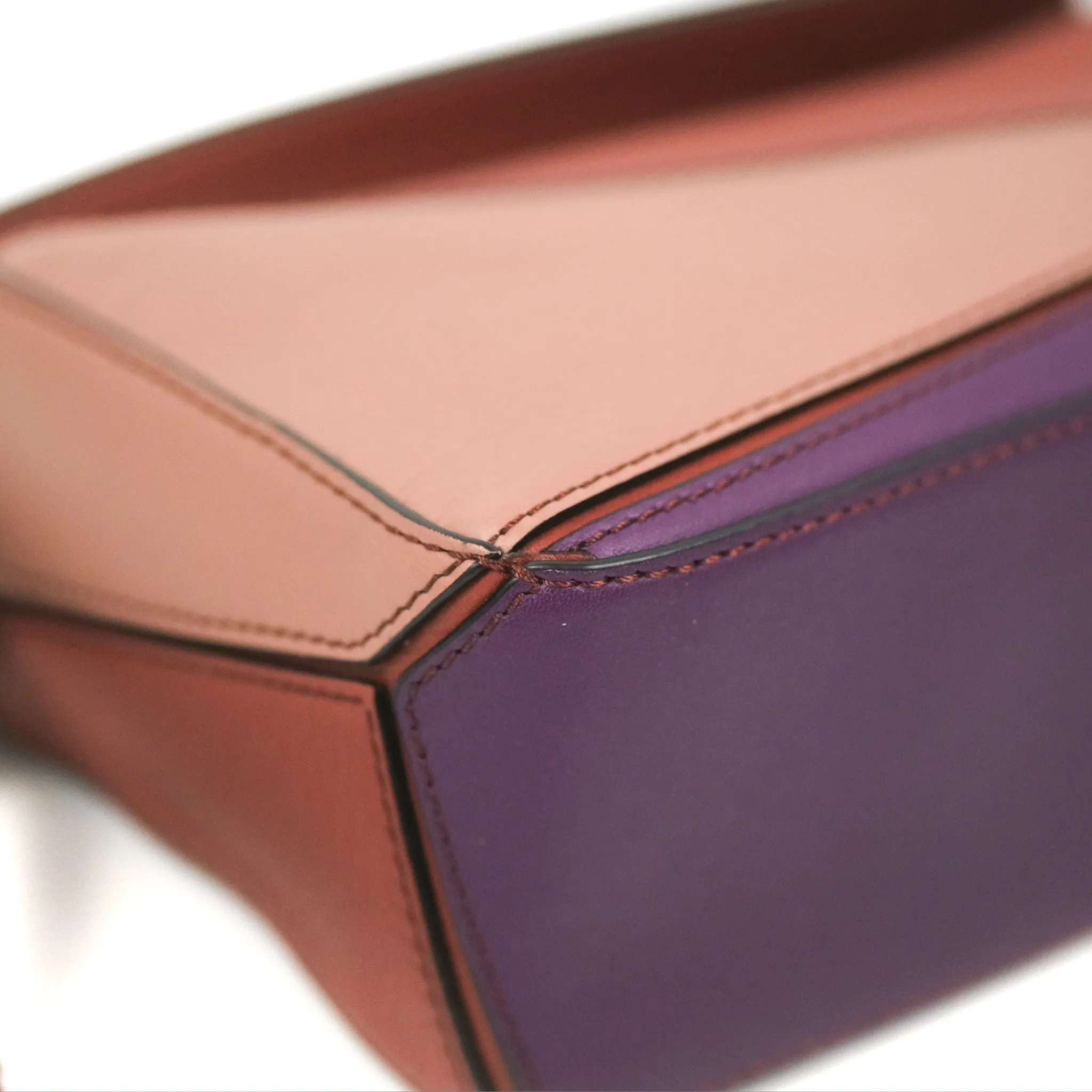 Loewe Mini Puzzle Bag Dark Rust/Dark Purple Calfskin