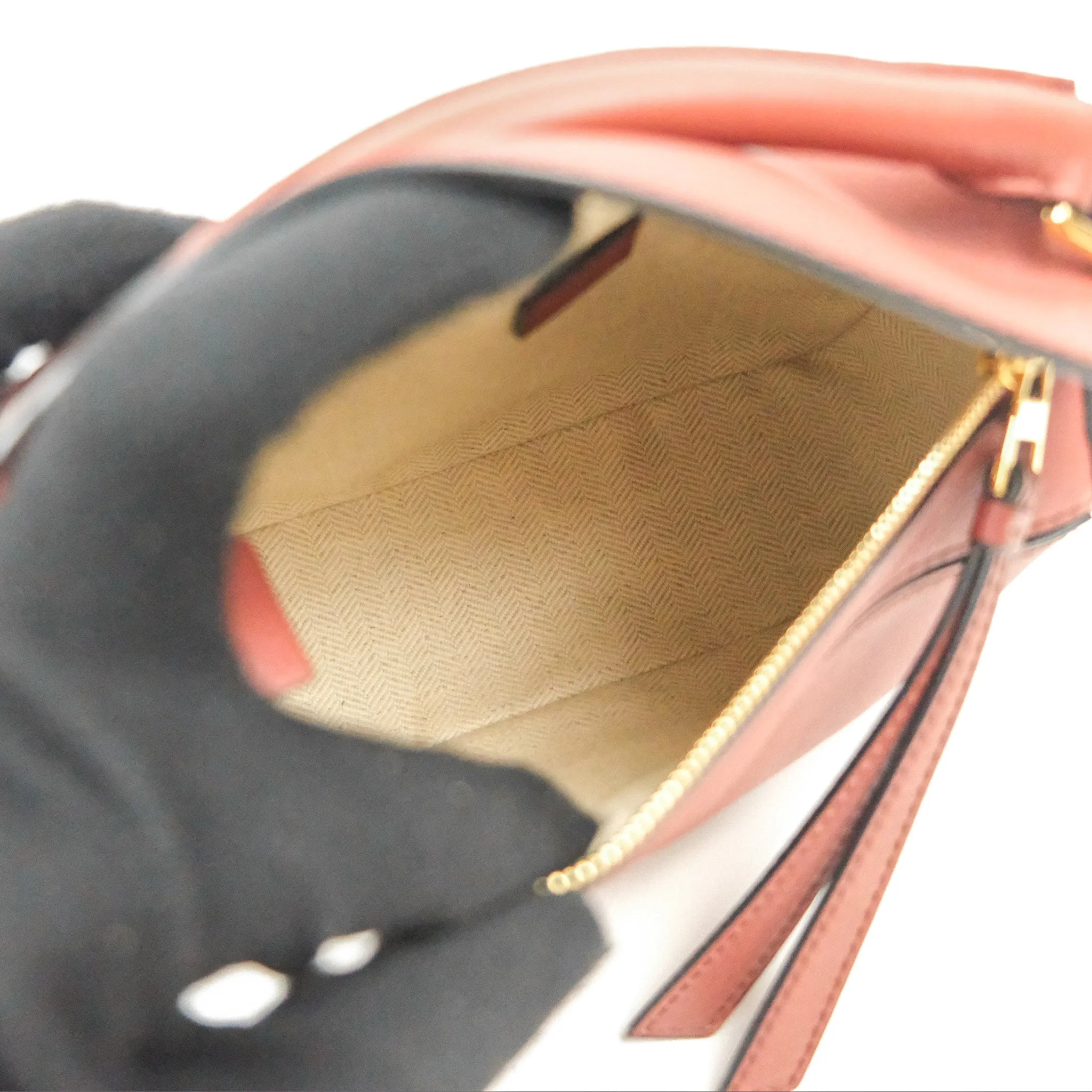 Loewe Mini Puzzle Bag Dark Rust/Dark Purple Calfskin