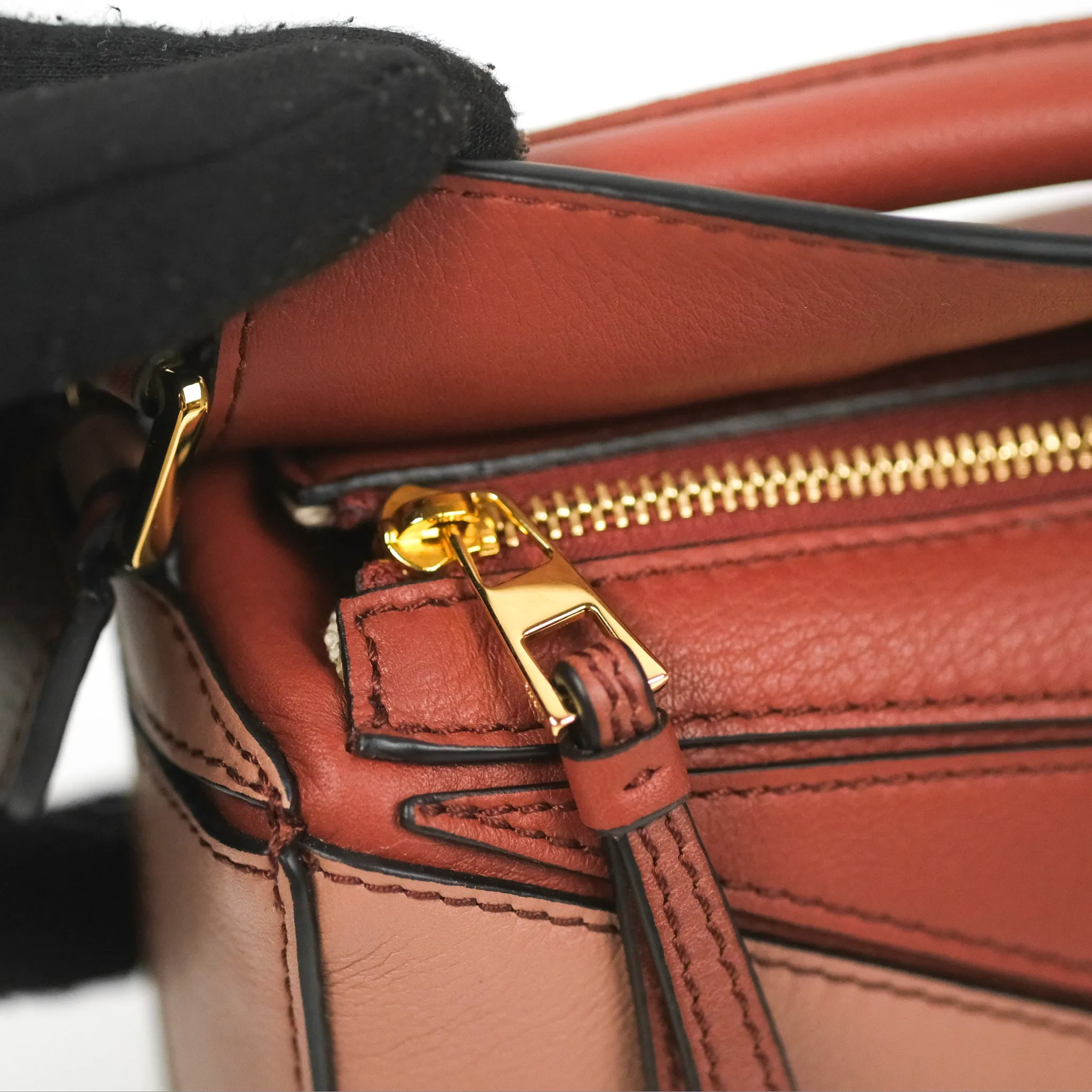 Loewe Mini Puzzle Bag Dark Rust/Dark Purple Calfskin