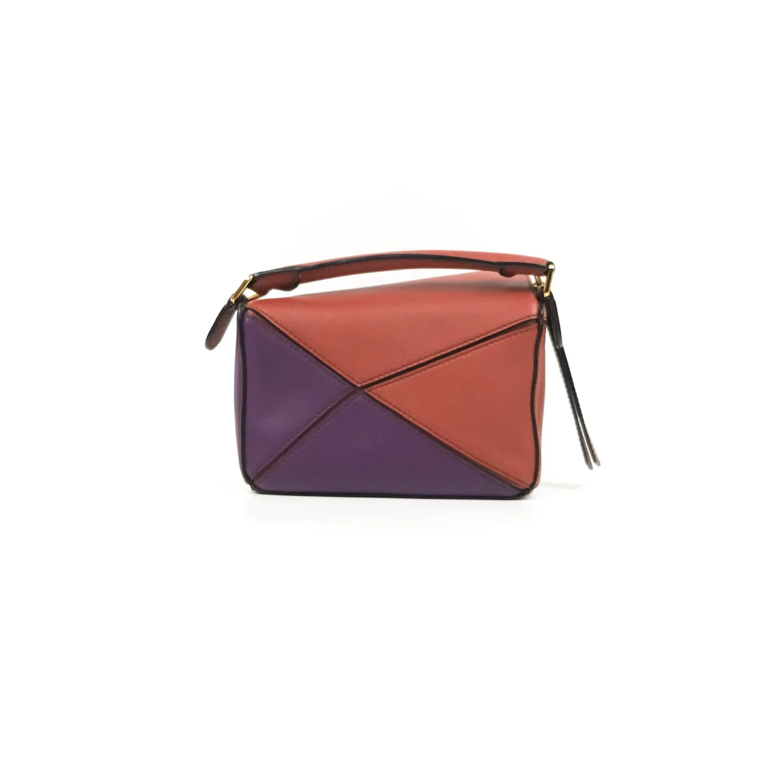 Loewe Mini Puzzle Bag Dark Rust/Dark Purple Calfskin