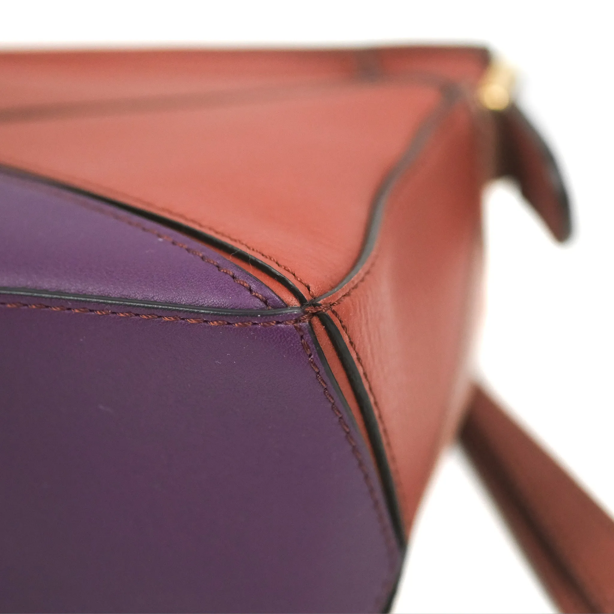 Loewe Mini Puzzle Bag Dark Rust/Dark Purple Calfskin