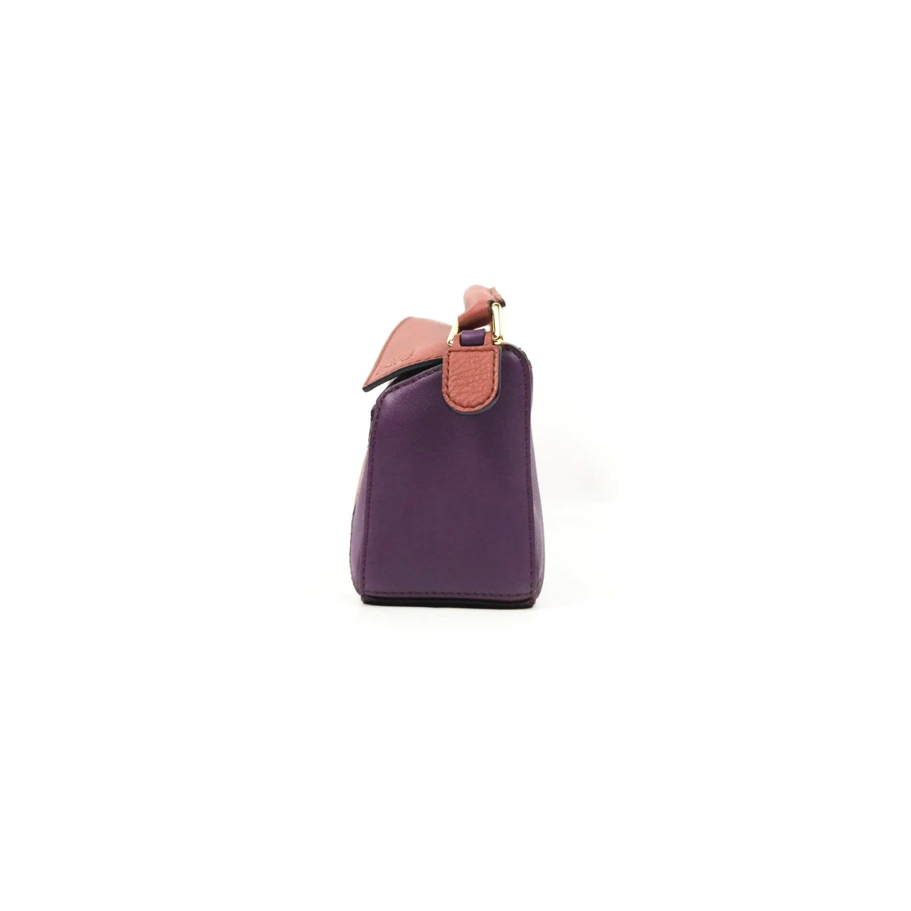 Loewe Mini Puzzle Bag Dark Rust/Dark Purple Calfskin