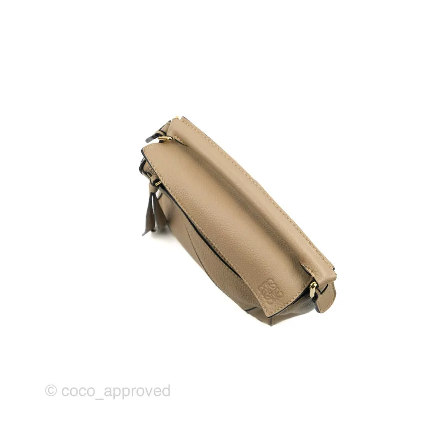 Loewe Mini Puzzle Bag Sand Mink Calfskin Gold Hardware