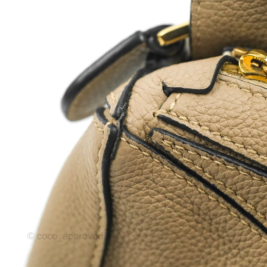 Loewe Mini Puzzle Bag Sand Mink Calfskin Gold Hardware