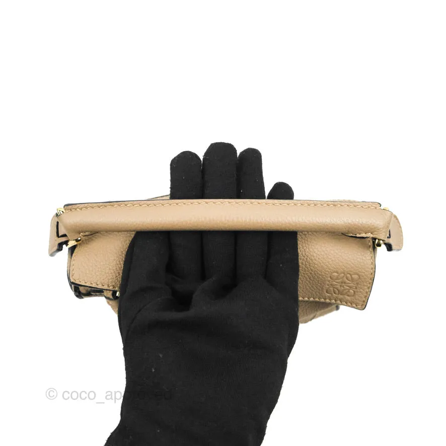 Loewe Mini Puzzle Bag Sand Mink Calfskin Gold Hardware