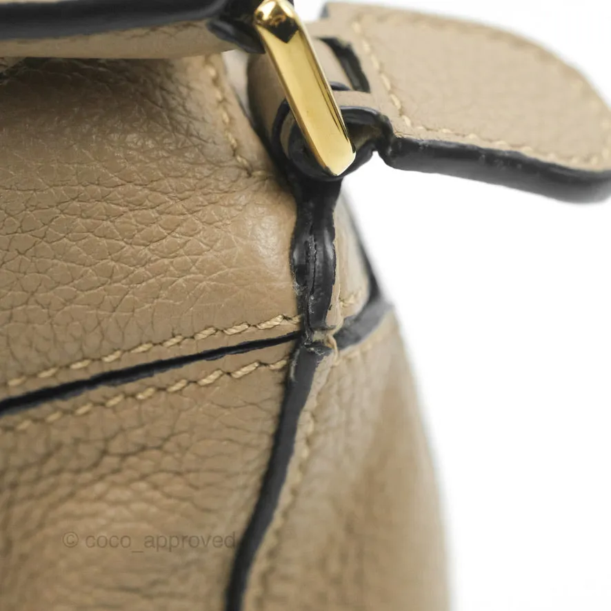 Loewe Mini Puzzle Bag Sand Mink Calfskin Gold Hardware
