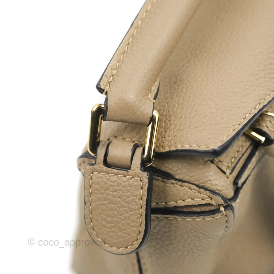 Loewe Mini Puzzle Bag Sand Mink Calfskin Gold Hardware