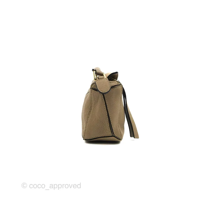 Loewe Mini Puzzle Bag Sand Mink Calfskin Gold Hardware