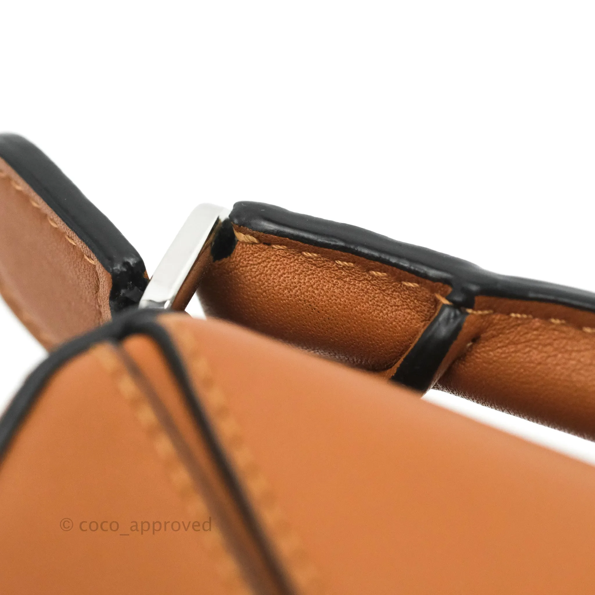 Loewe Mini Puzzle Bag Tan Calfskin Palladium Hardware