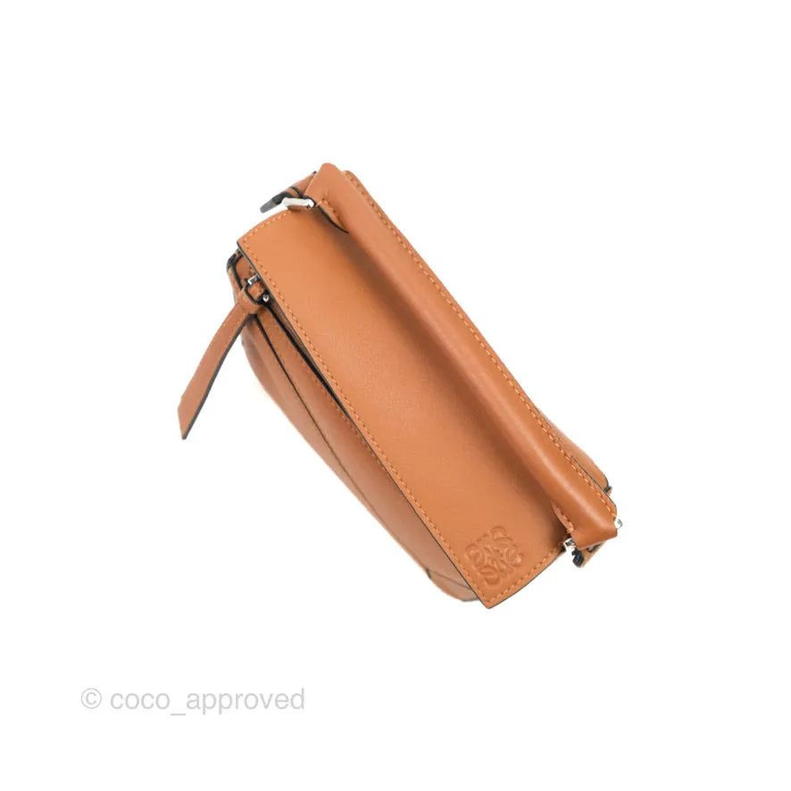 Loewe Mini Puzzle Bag Tan Calfskin Palladium Hardware