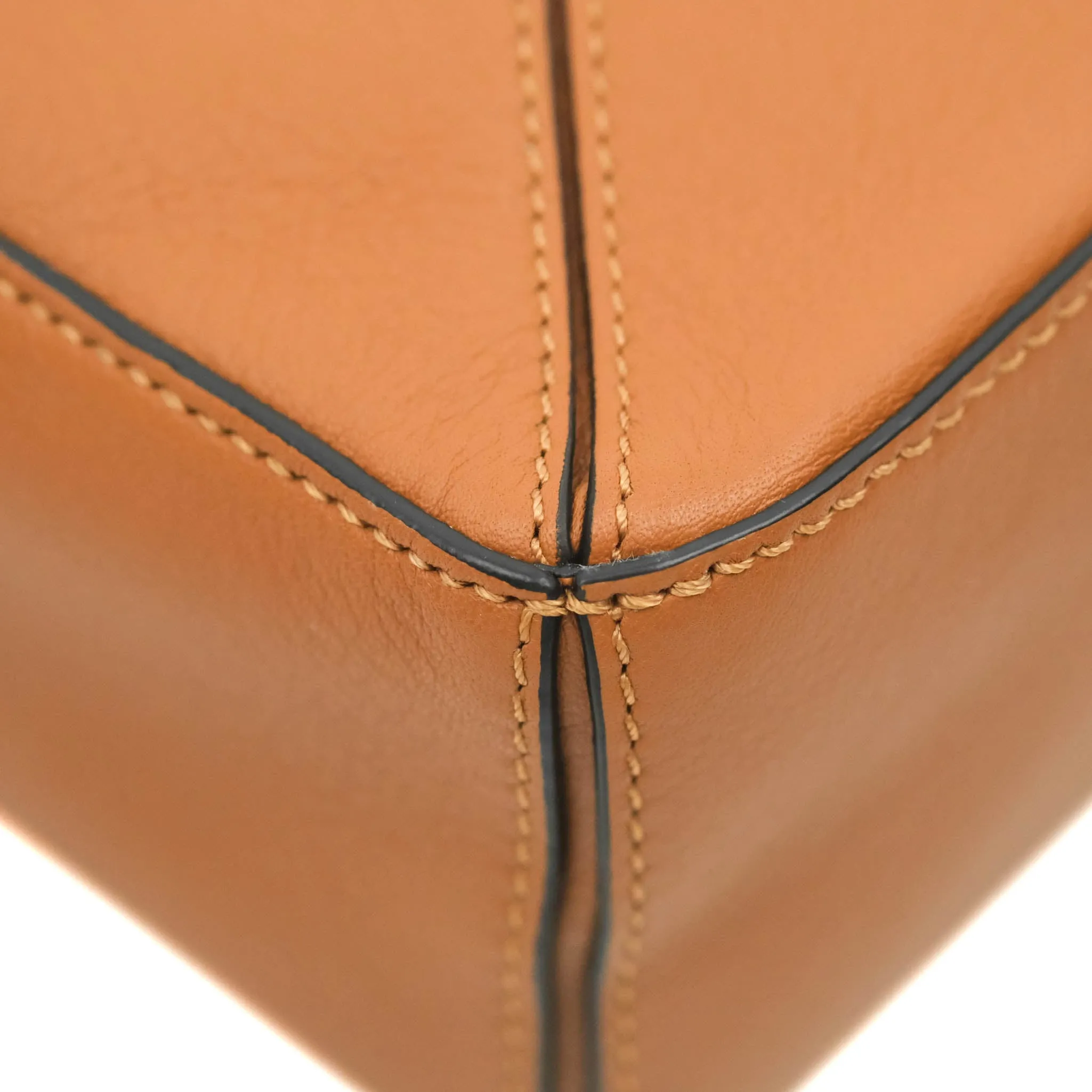 Loewe Mini Puzzle Bag Tan Calfskin Palladium Hardware