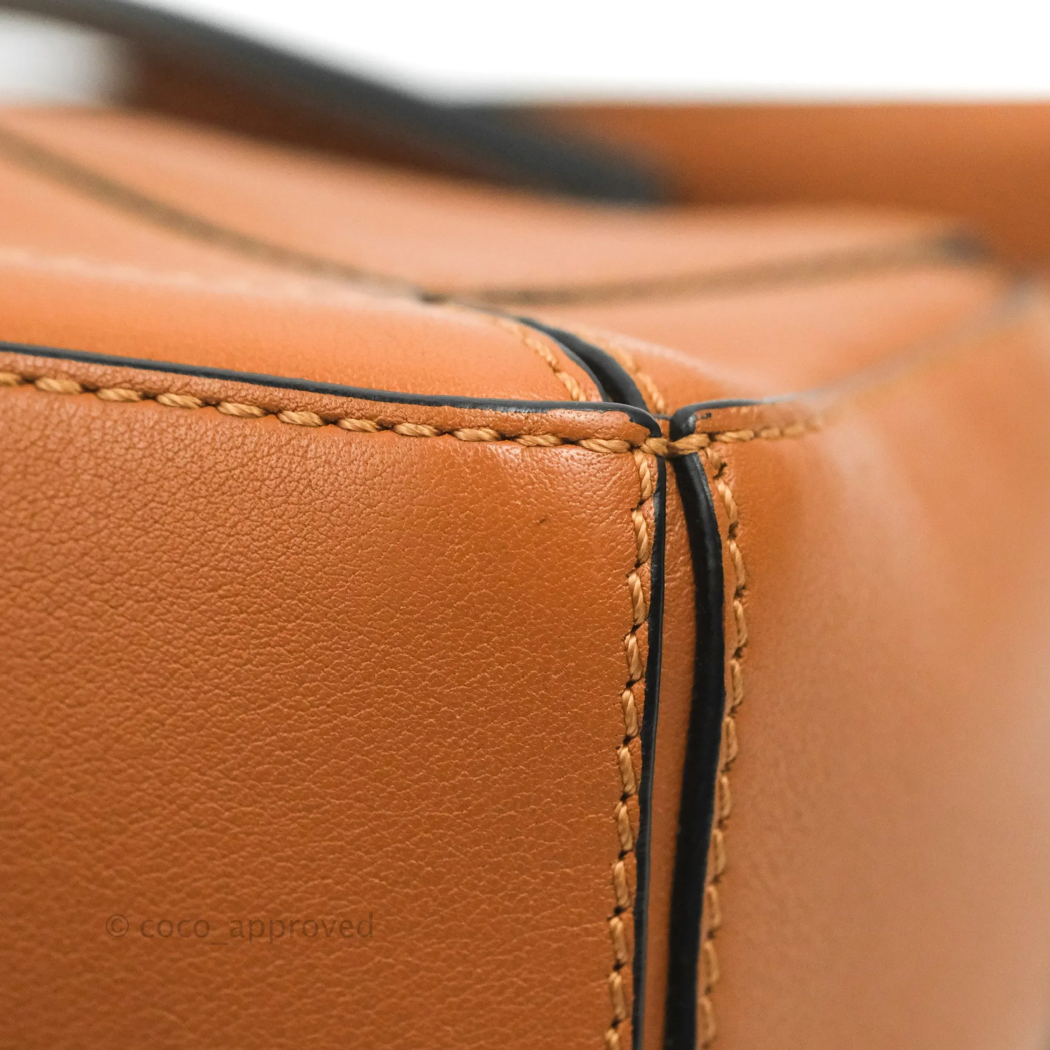 Loewe Mini Puzzle Bag Tan Calfskin Palladium Hardware