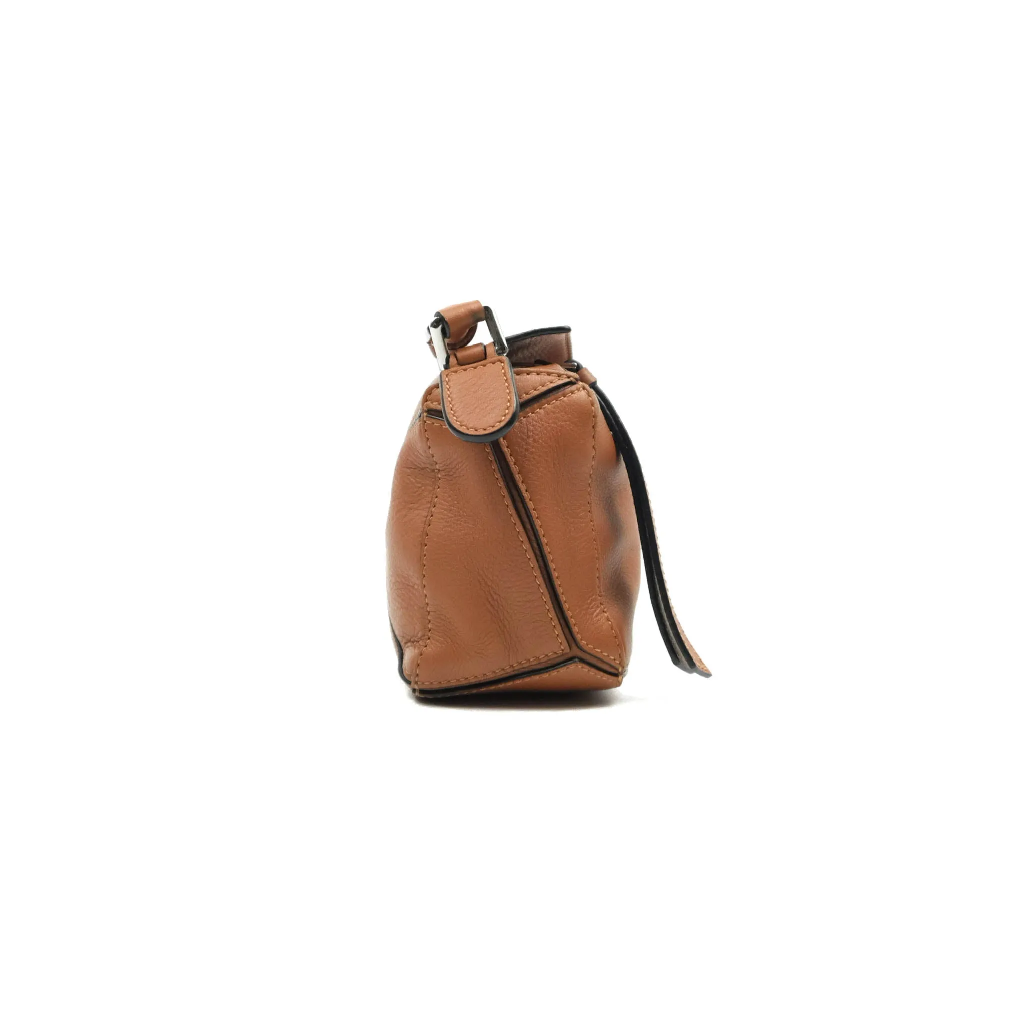 Loewe Mini Puzzle Bag Tan Calfskin Palladium Hardware