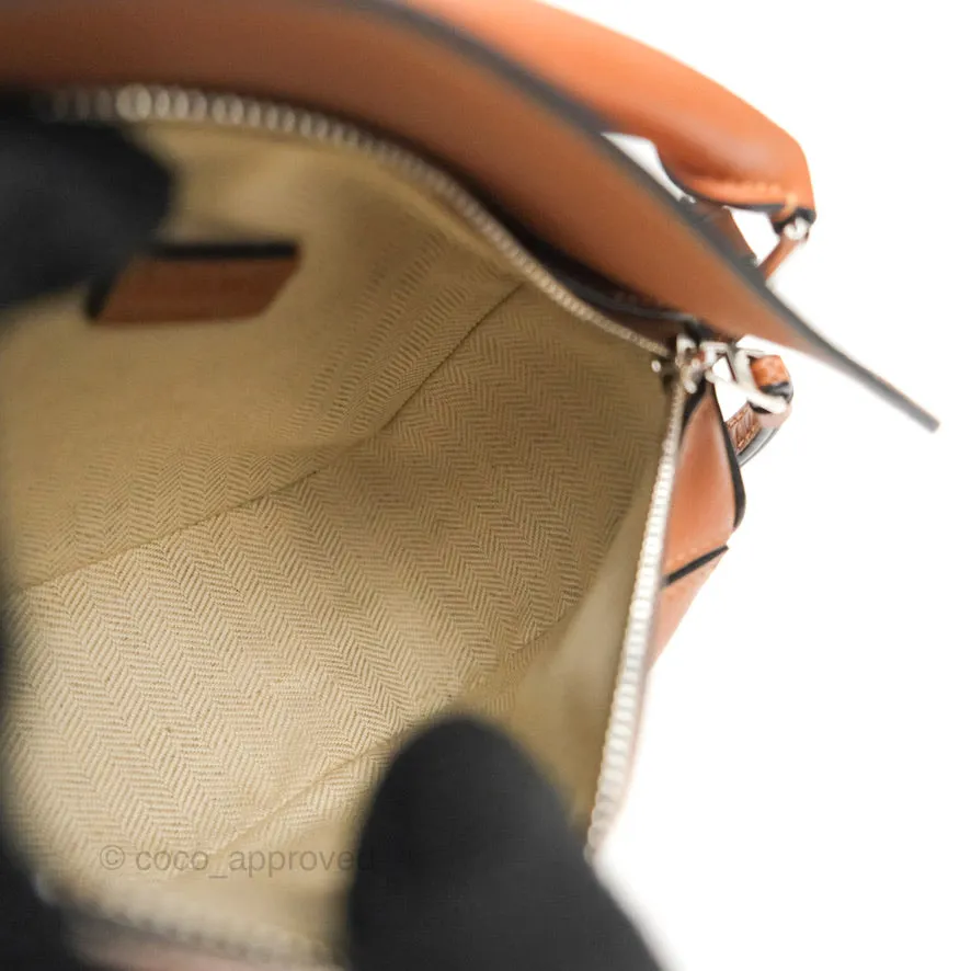 Loewe Mini Puzzle Bag Tan Calfskin Palladium Hardware