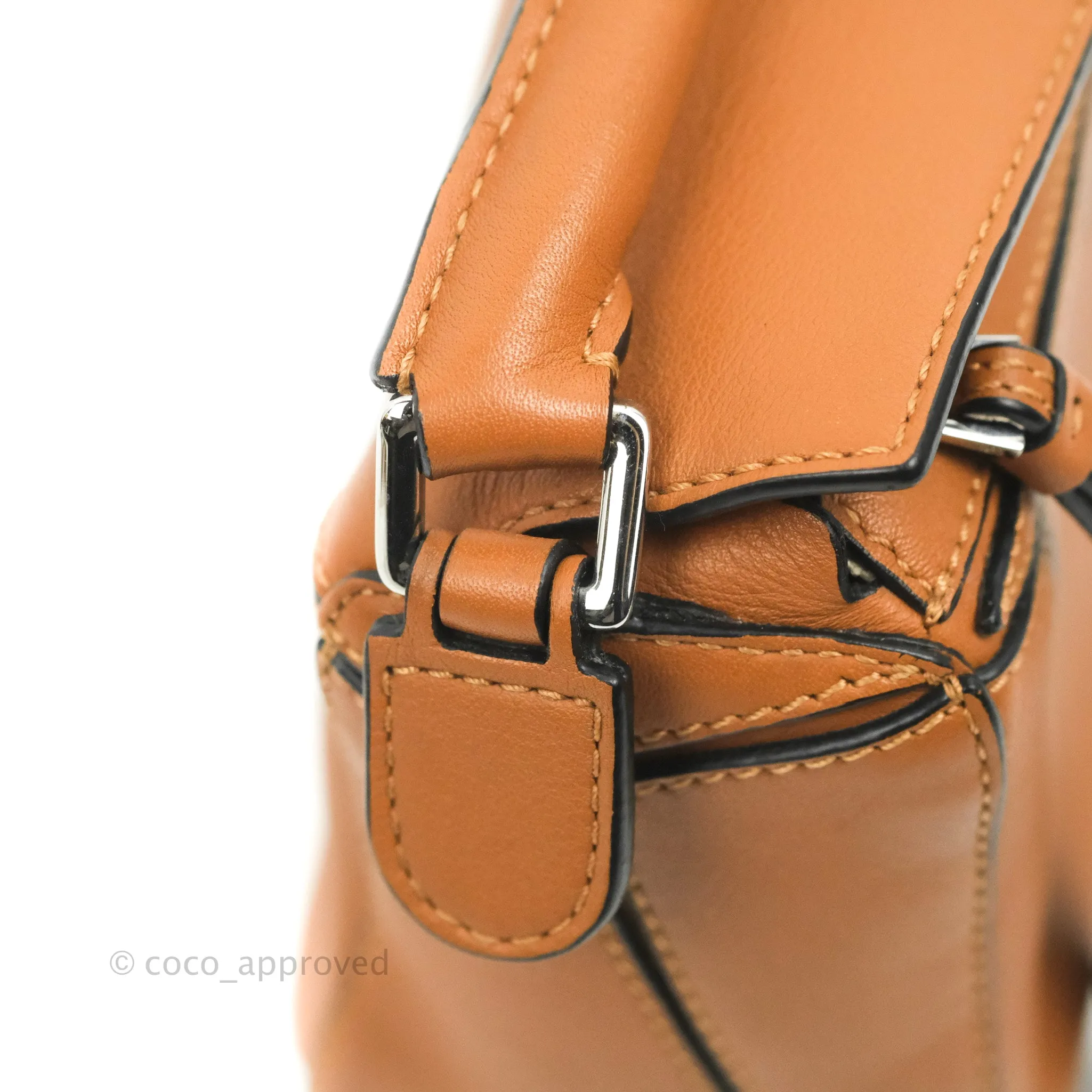 Loewe Mini Puzzle Bag Tan Calfskin Palladium Hardware