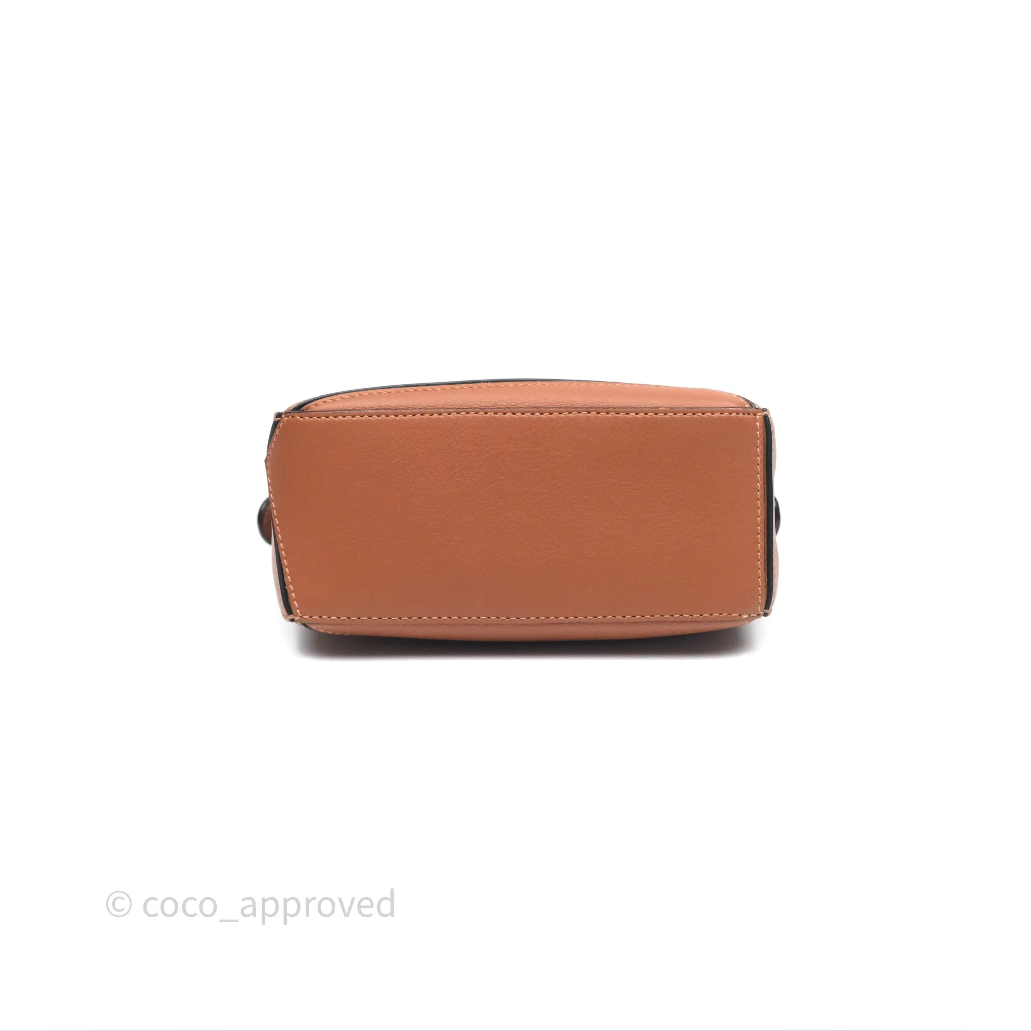 Loewe Mini Puzzle Bag Tan Calfskin Palladium Hardware