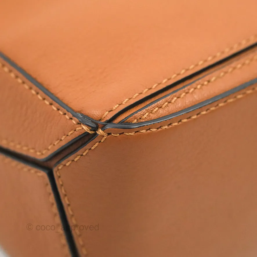 Loewe Mini Puzzle Bag Tan Calfskin Palladium Hardware