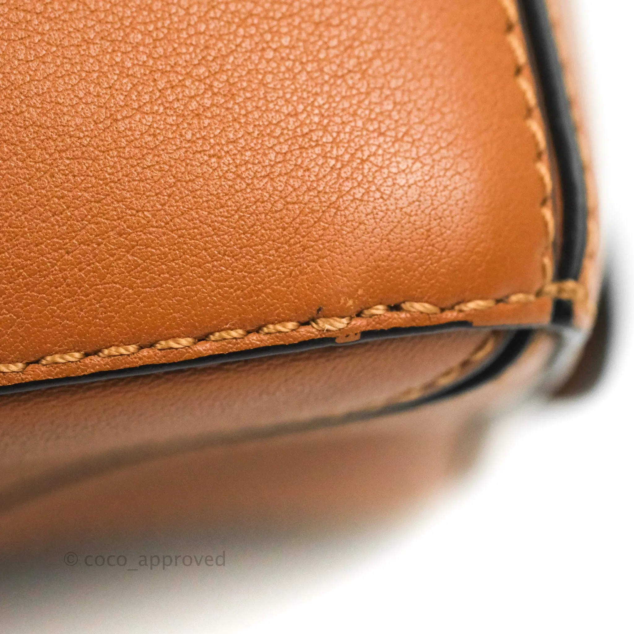 Loewe Mini Puzzle Bag Tan Calfskin Palladium Hardware