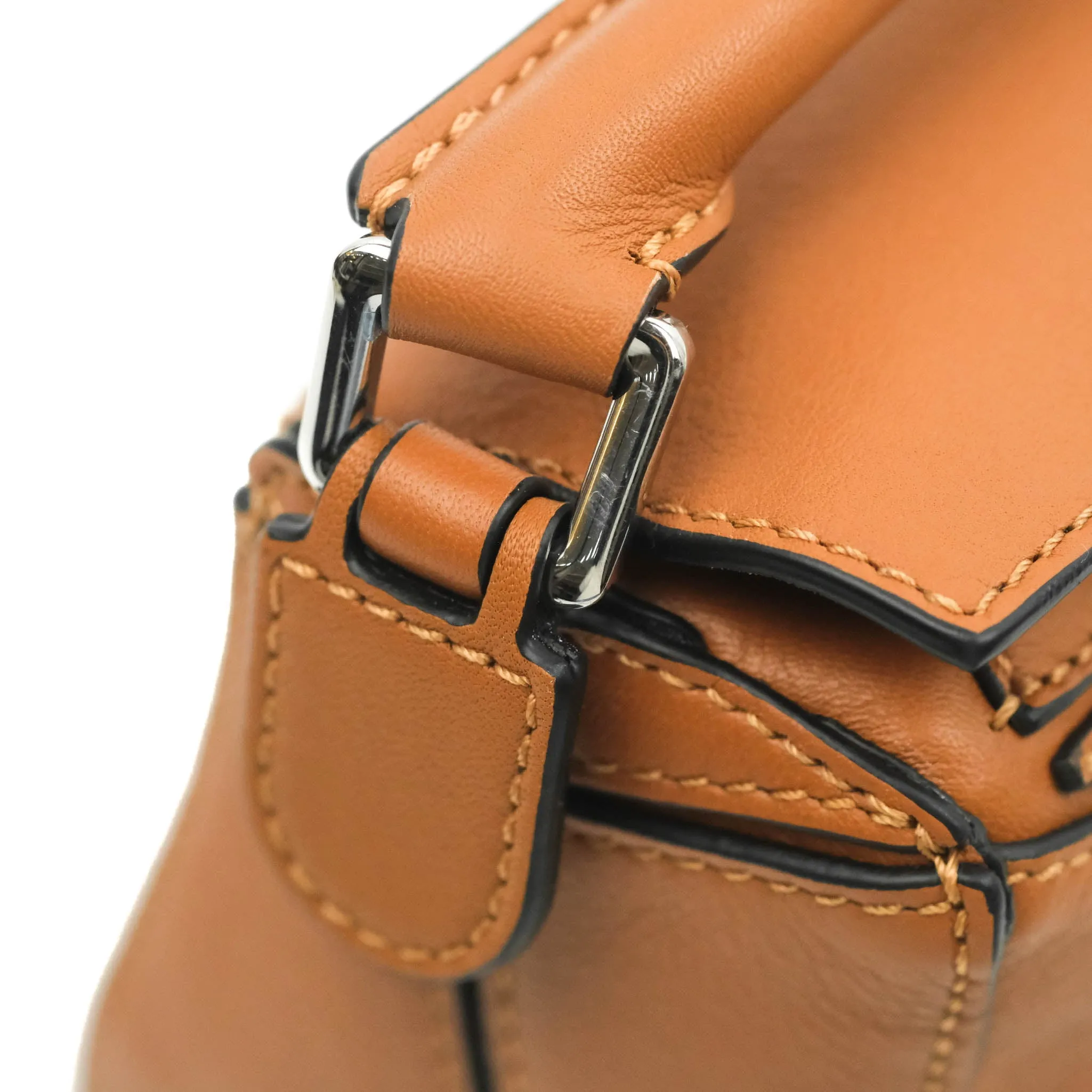 Loewe Mini Puzzle Bag Tan Calfskin Palladium Hardware