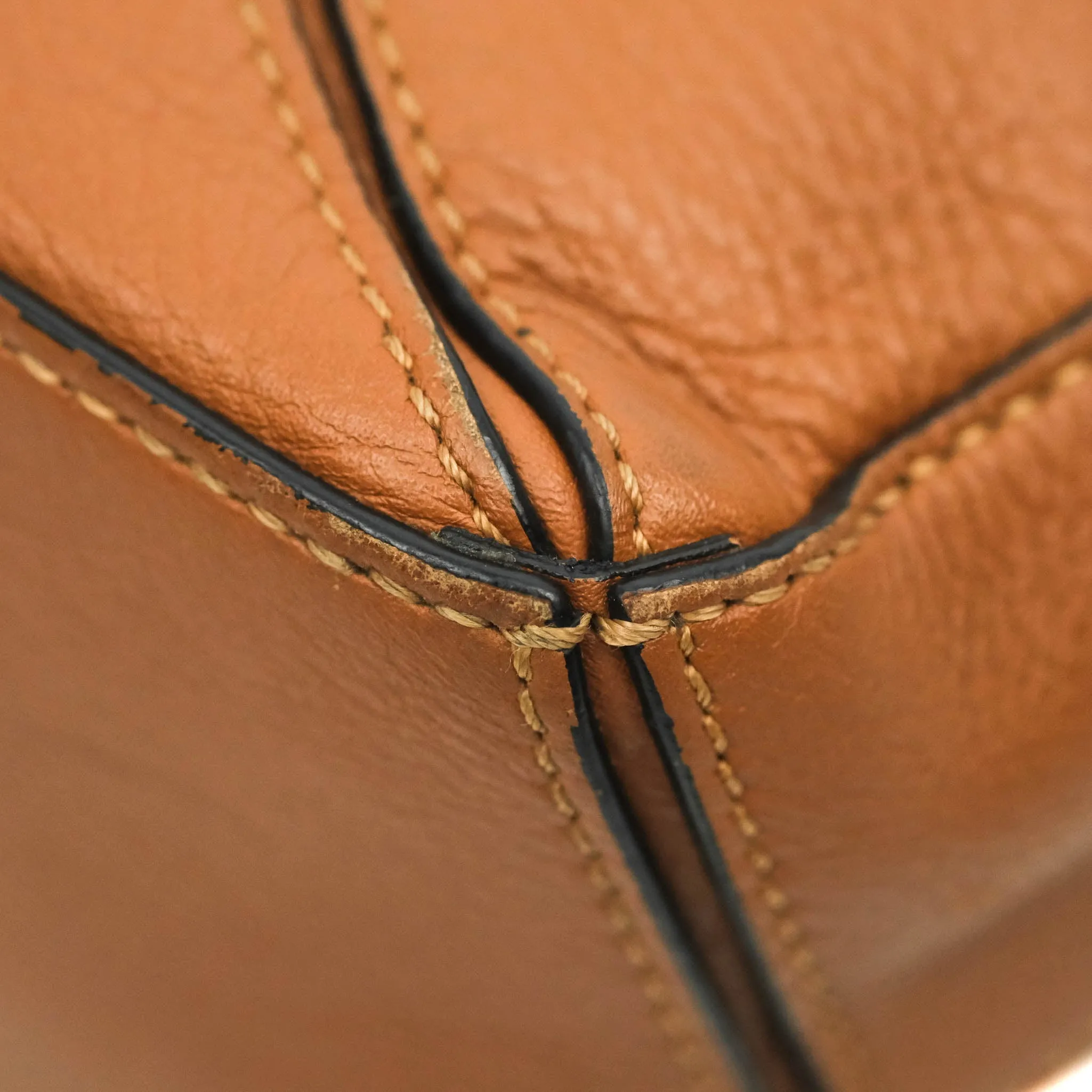 Loewe Mini Puzzle Bag Tan Calfskin Palladium Hardware