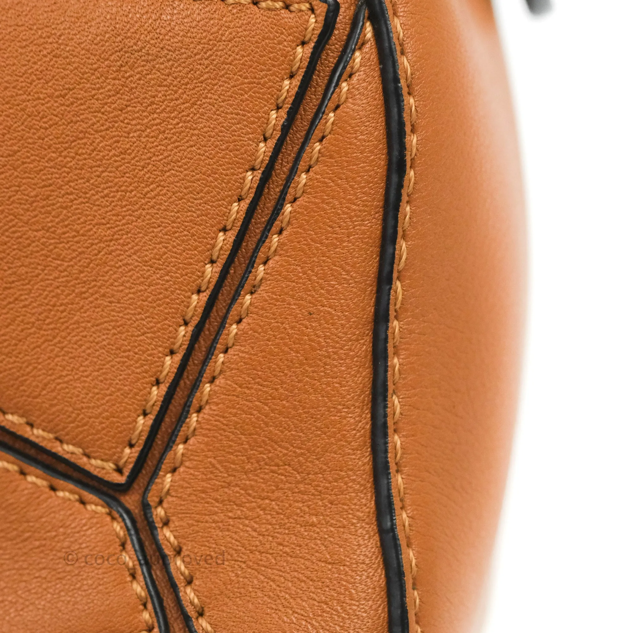 Loewe Mini Puzzle Bag Tan Calfskin Palladium Hardware