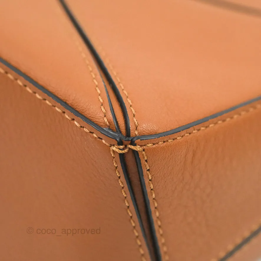 Loewe Mini Puzzle Bag Tan Calfskin Palladium Hardware