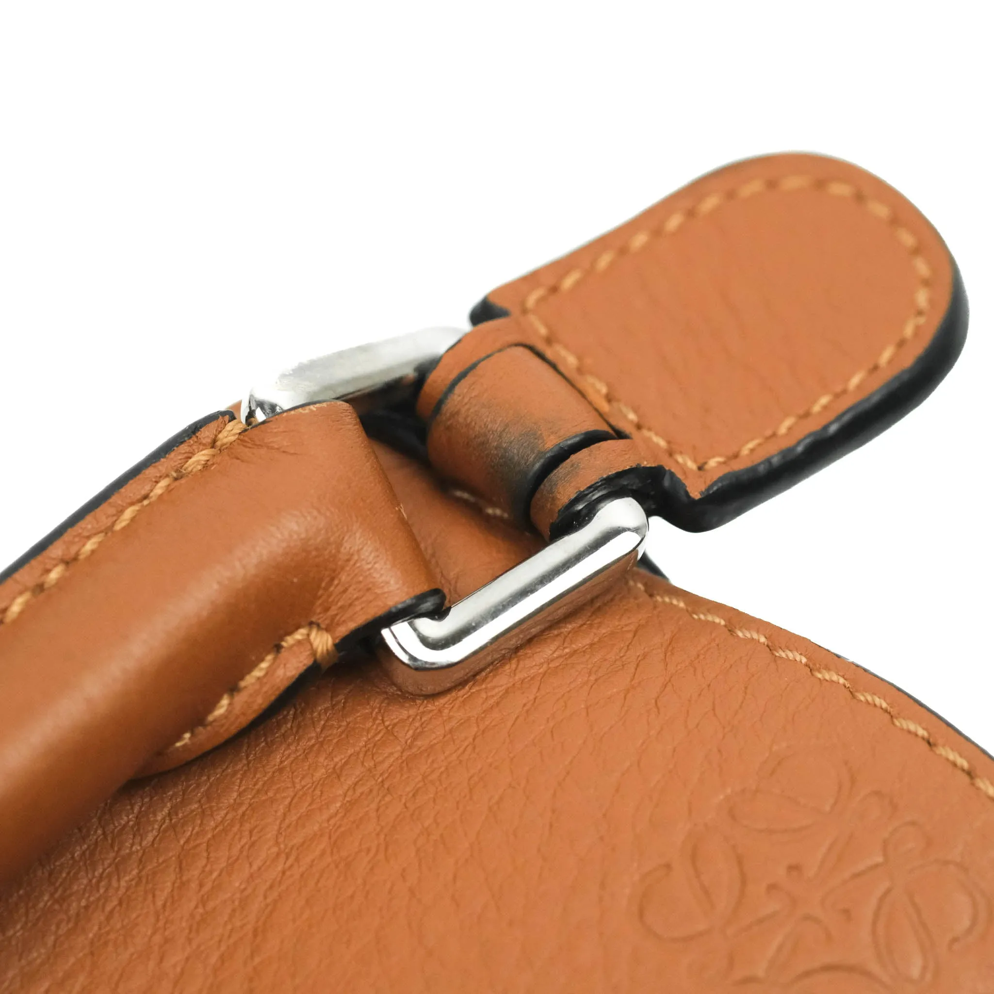Loewe Mini Puzzle Bag Tan Calfskin Palladium Hardware