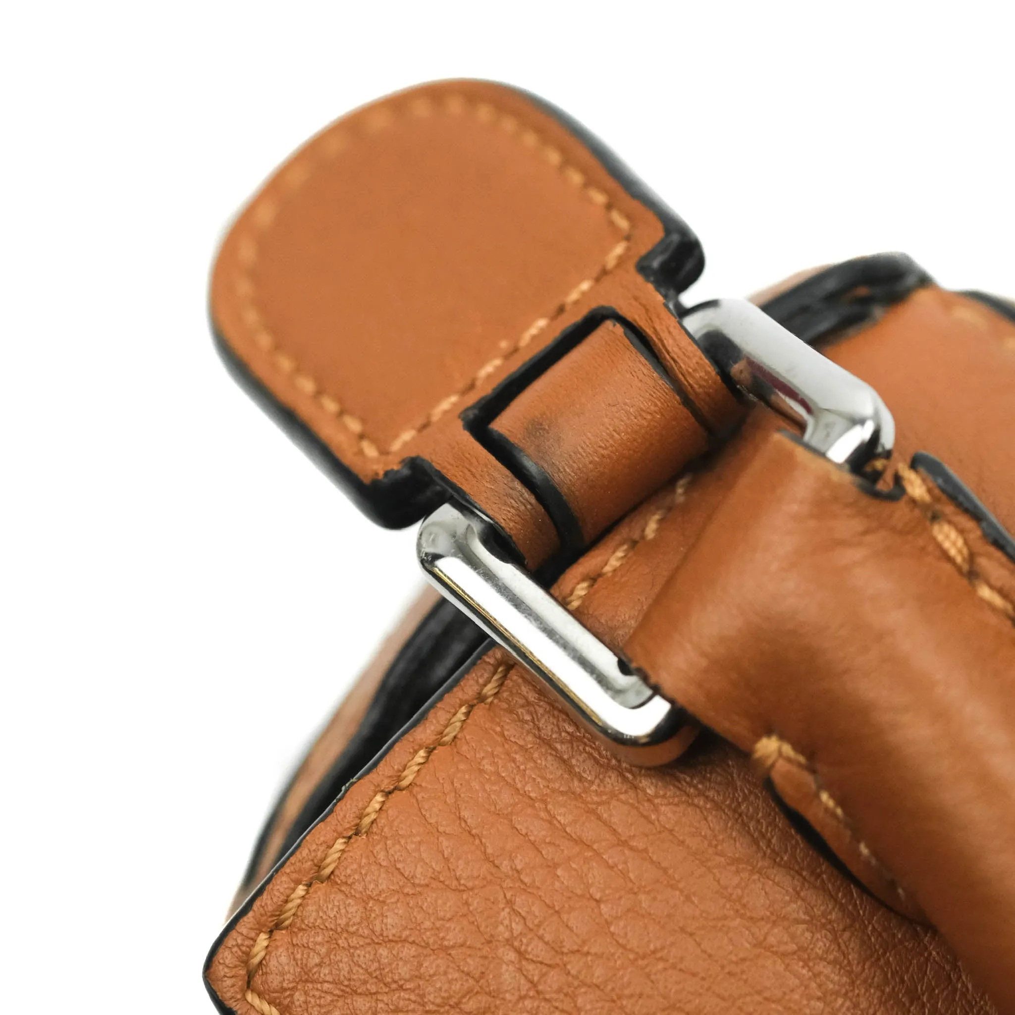 Loewe Mini Puzzle Bag Tan Calfskin Palladium Hardware