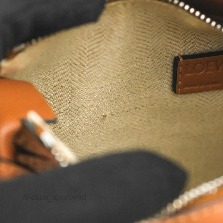 Loewe Mini Puzzle Bag Tan Calfskin Palladium Hardware