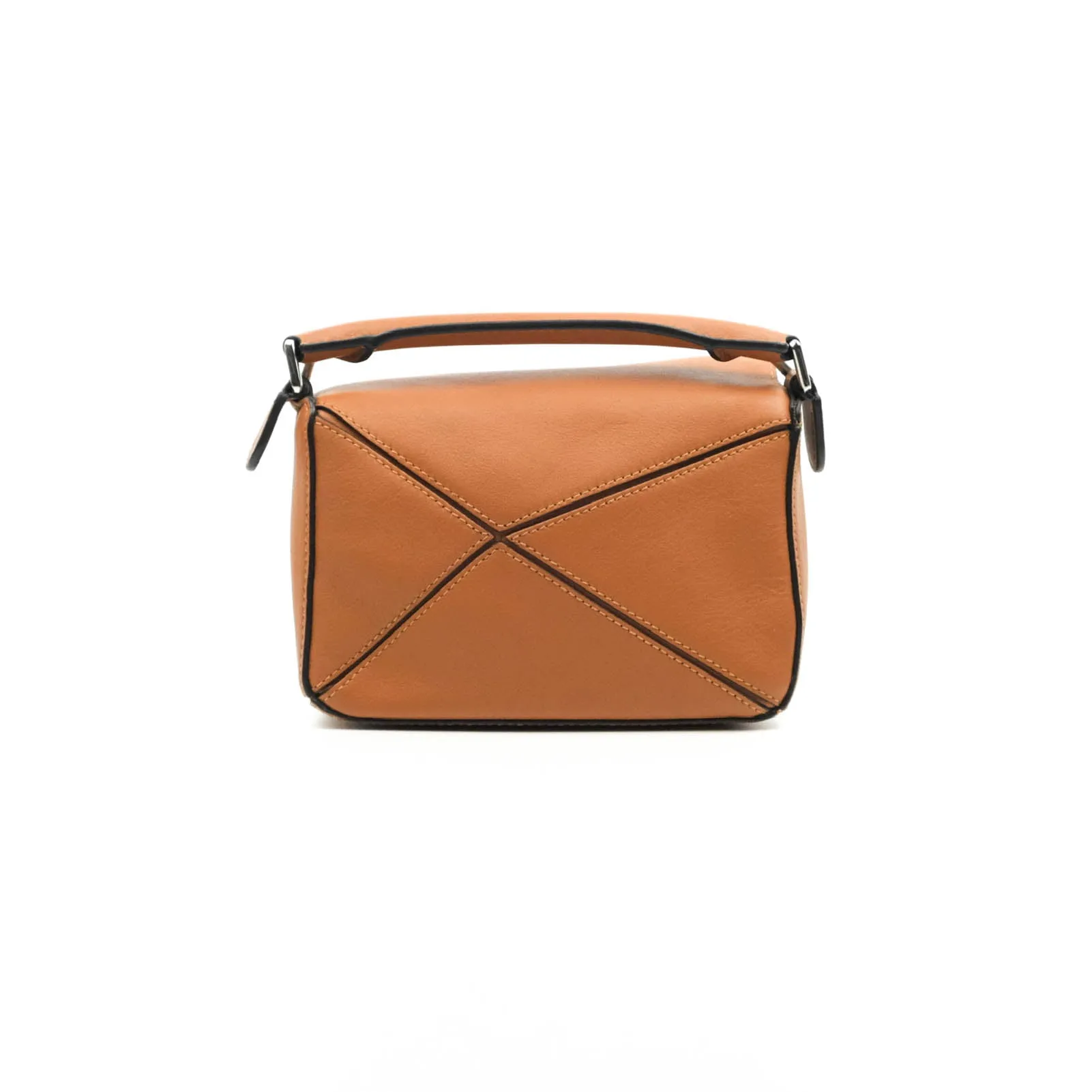 Loewe Mini Puzzle Bag Tan Calfskin Palladium Hardware