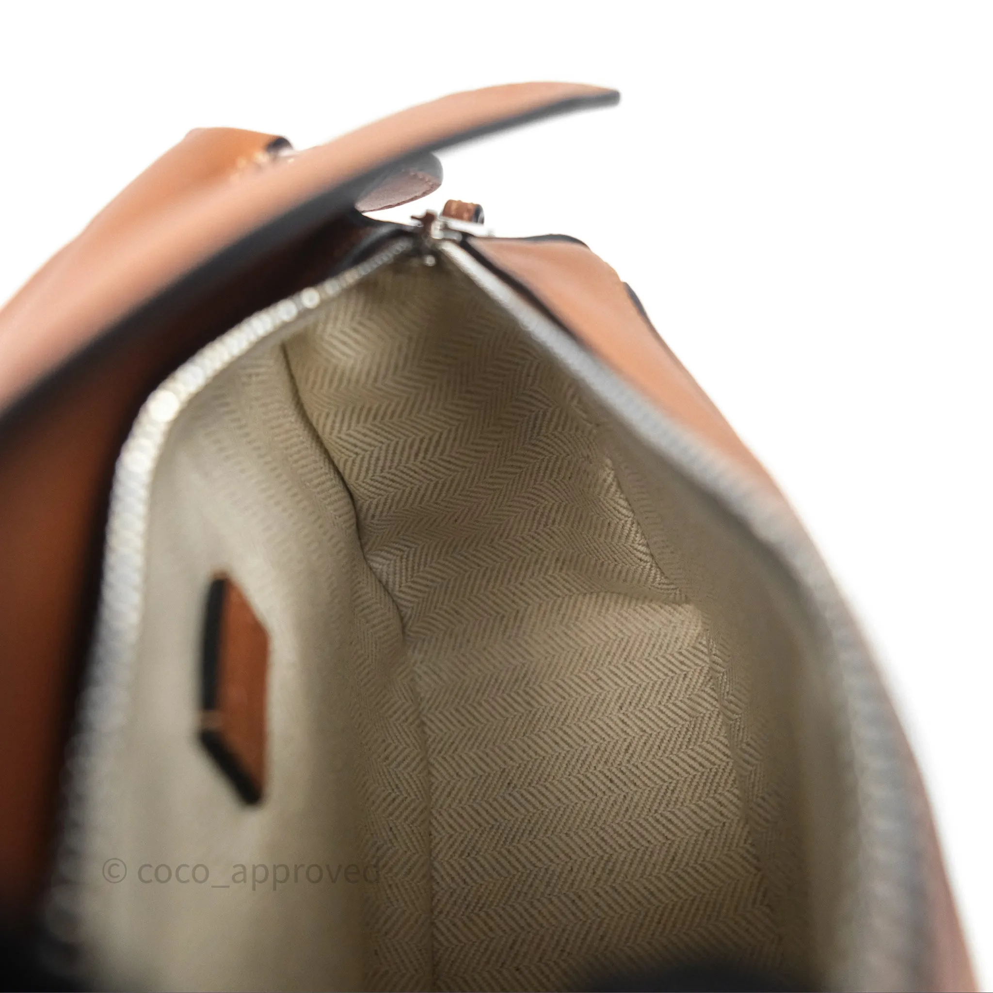 Loewe Mini Puzzle Bag Tan Calfskin Palladium Hardware