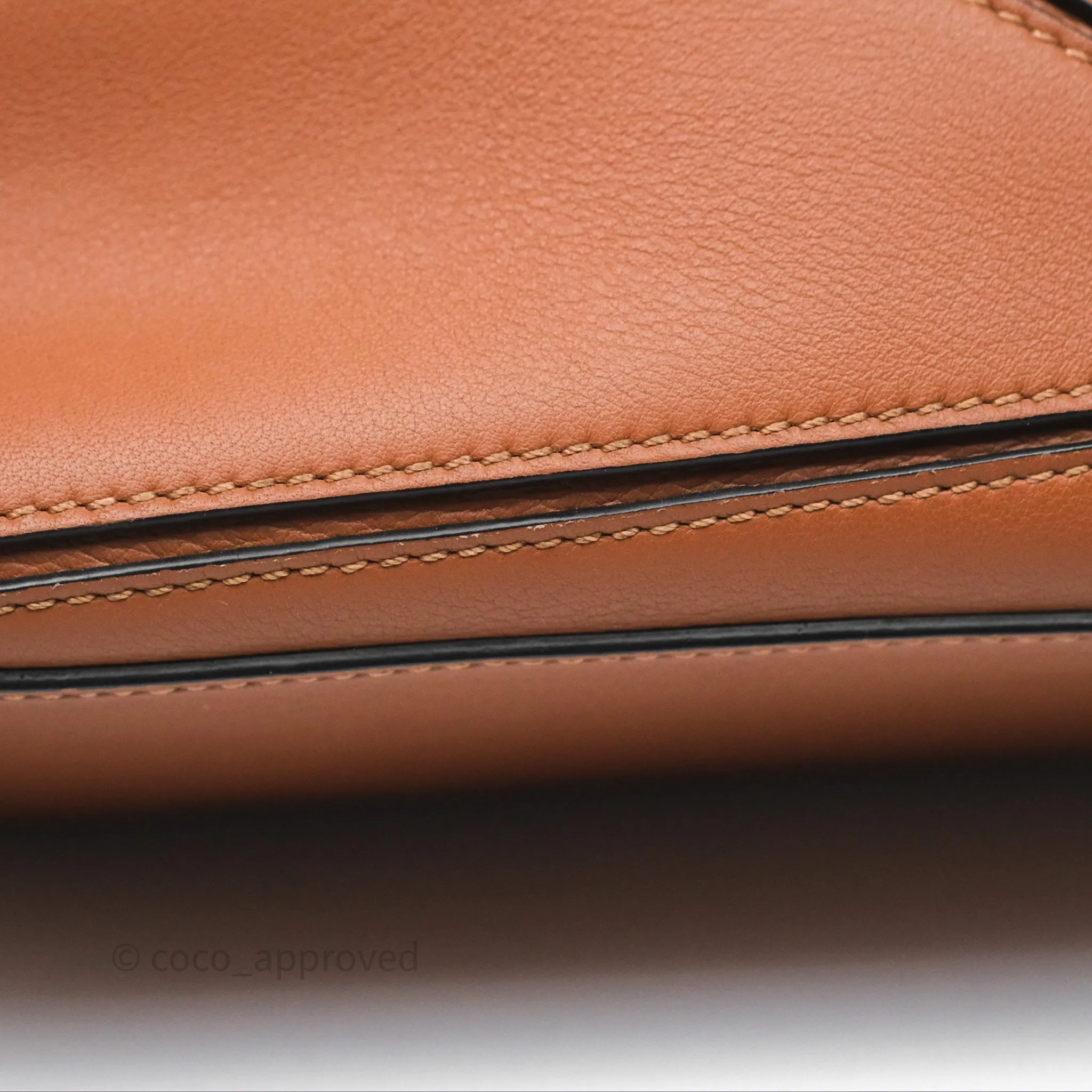 Loewe Mini Puzzle Bag Tan Calfskin Palladium Hardware