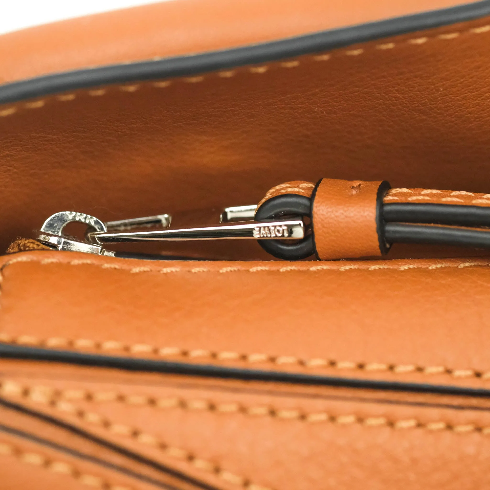 Loewe Mini Puzzle Bag Tan Calfskin Palladium Hardware