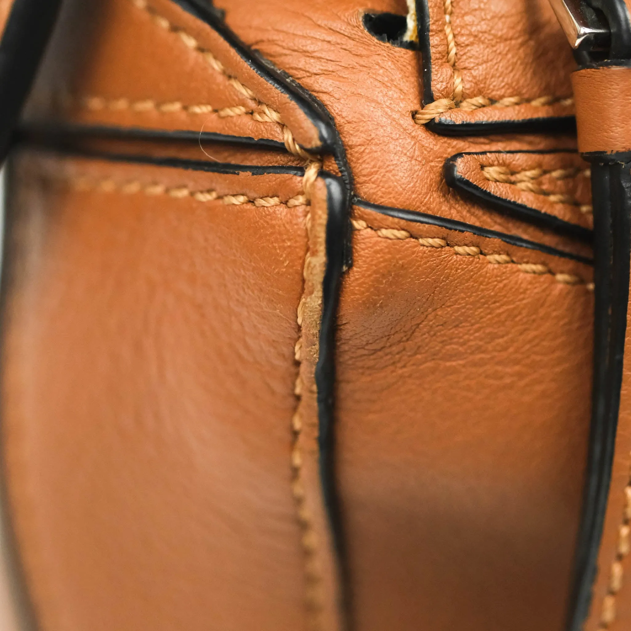 Loewe Mini Puzzle Bag Tan Calfskin Palladium Hardware